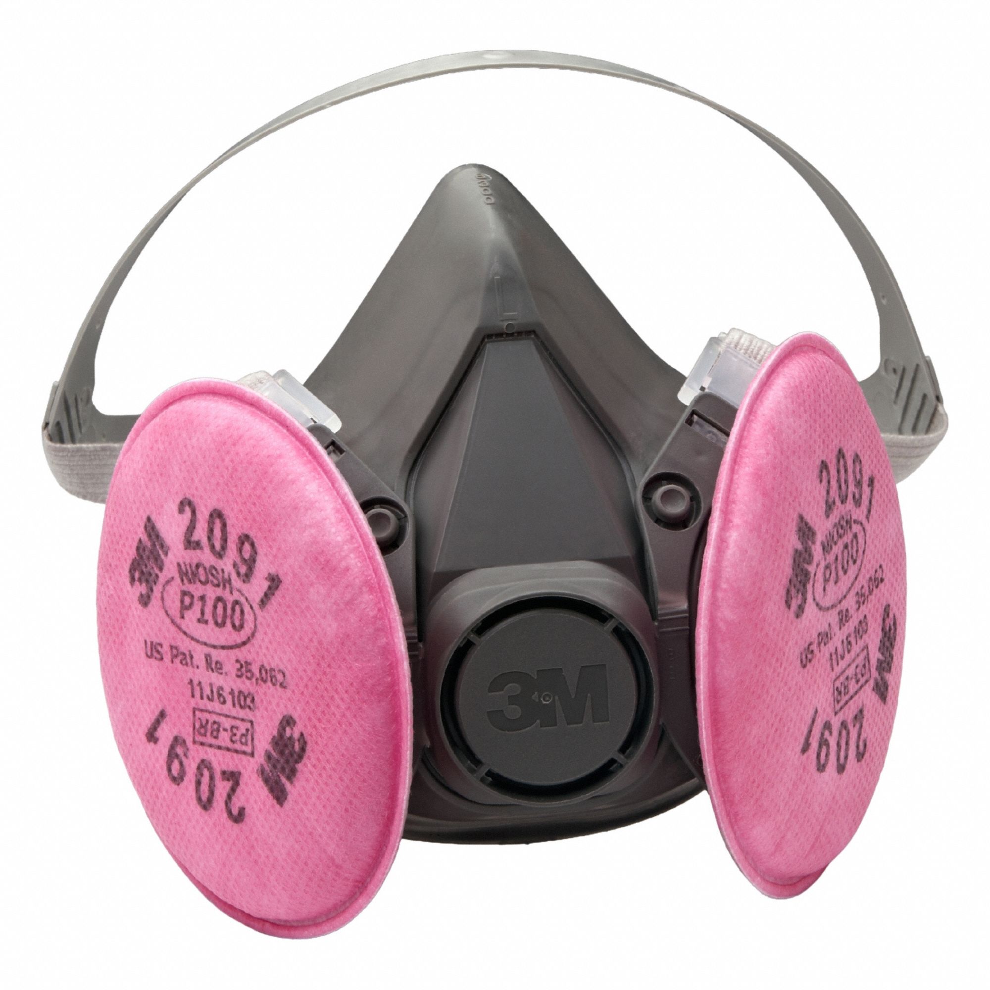 Half Mask Respirator Kit: 6000, 2 Cartridges Included, (2) P100 Filter, Thermoplastic Elastomer