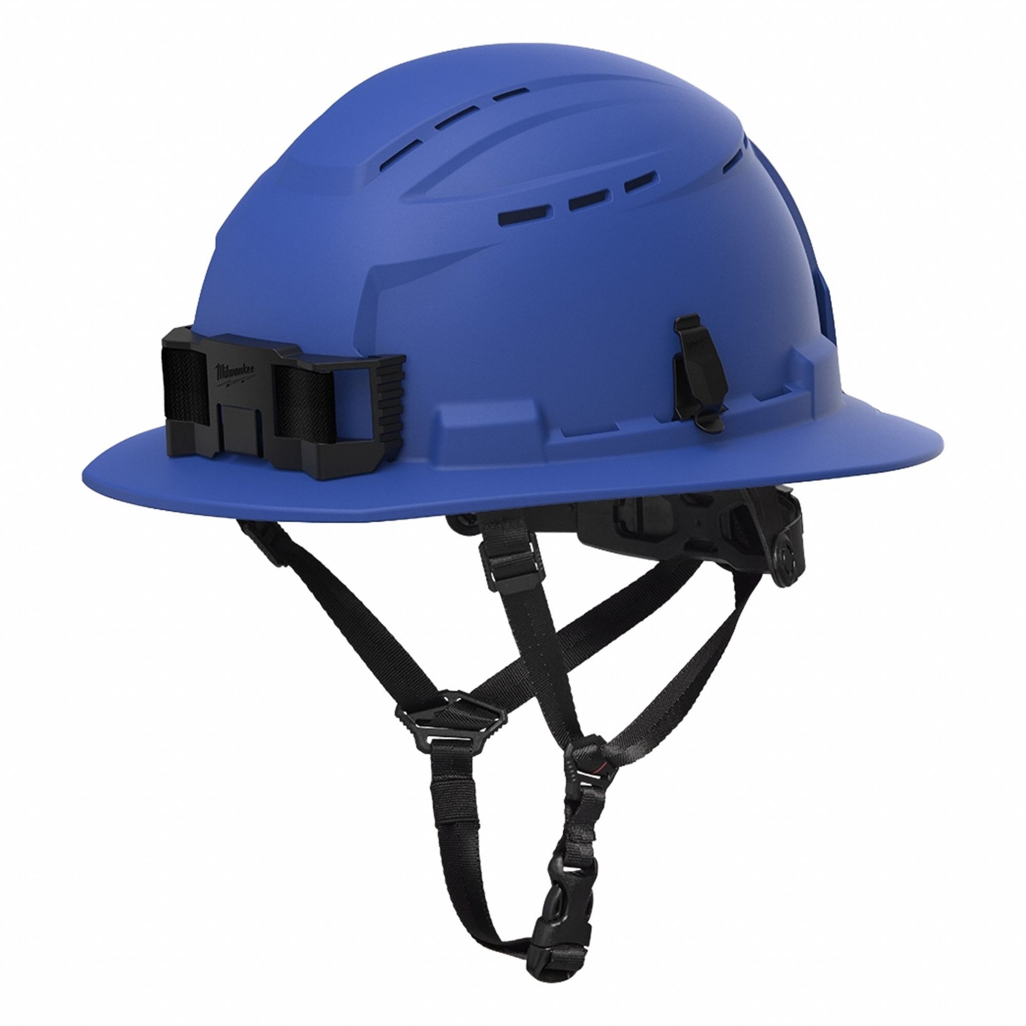 Hard Hat: Blue, No Graphics, Swing Ratchet (6-Point), Ratchet, Polyethylene, Side-Slots