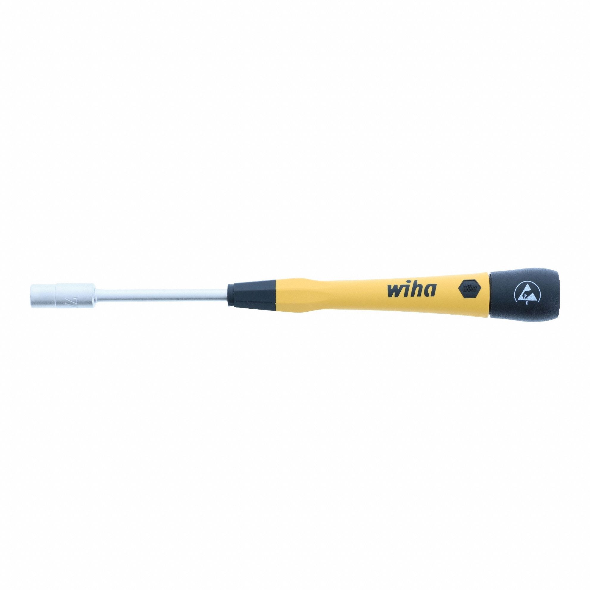 Nut Driver: Straight, Metric/SAE, Precision Nut Driver, 7/32 in Hex Size, 60 mm Overall Lg