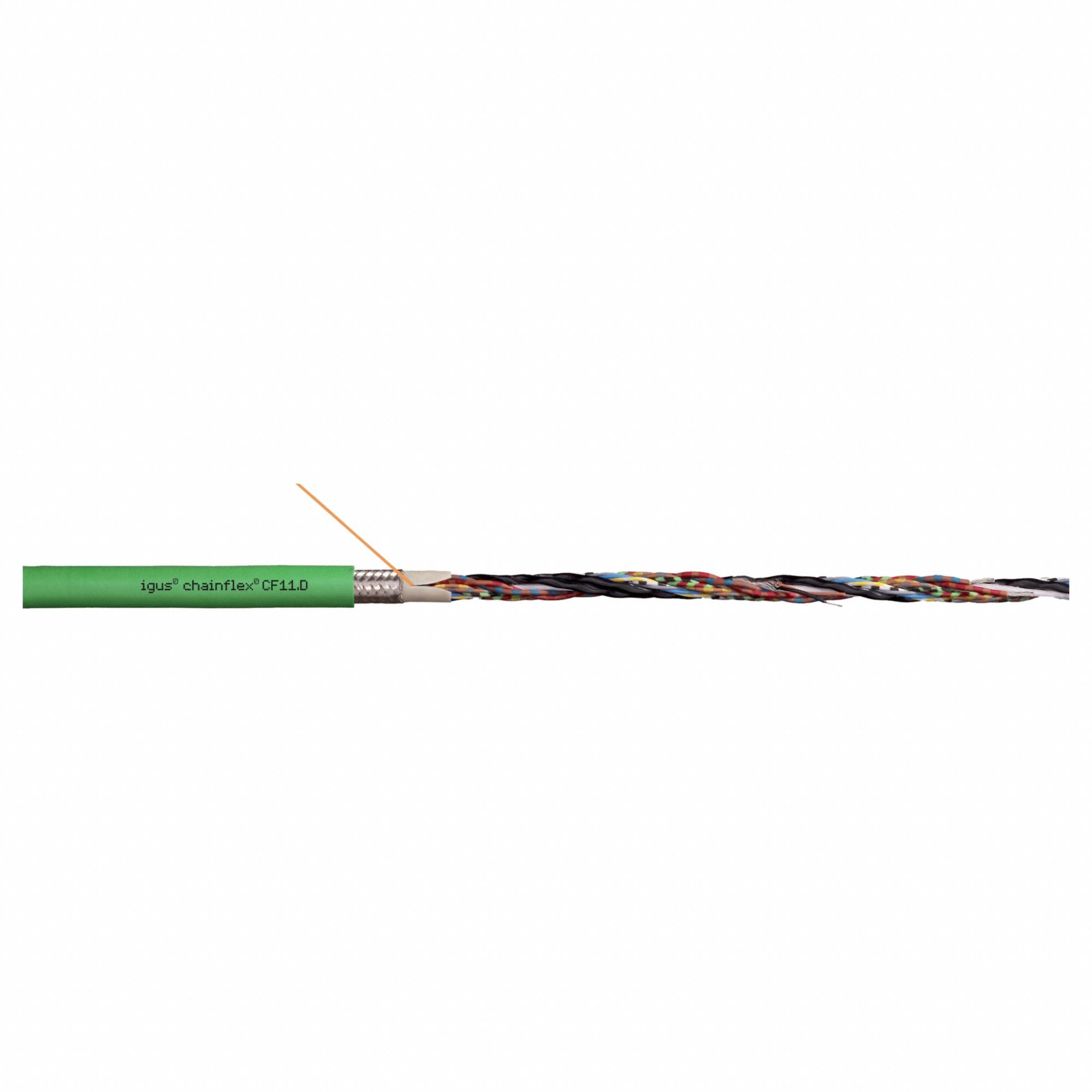 Measuring System Cable: (2) 20 AWG (0.50)/(2) Pr 24 AWG (0.25), Green, TPR Jacket