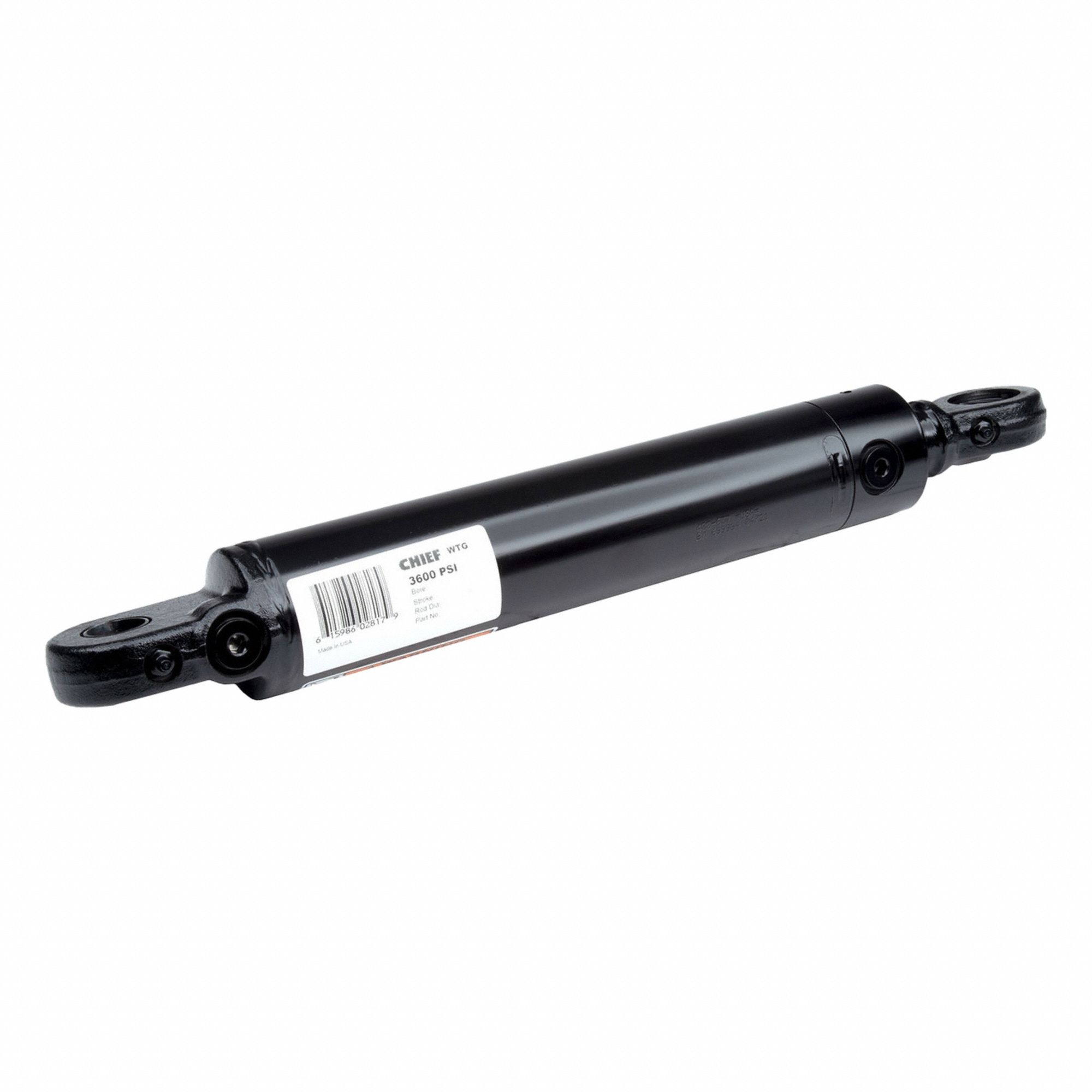 Welded Hydraulic Cylinder: 2 in Bore Dia., 12 in Stroke Lg, 22 in Retracted Lg, 11, 300 lb