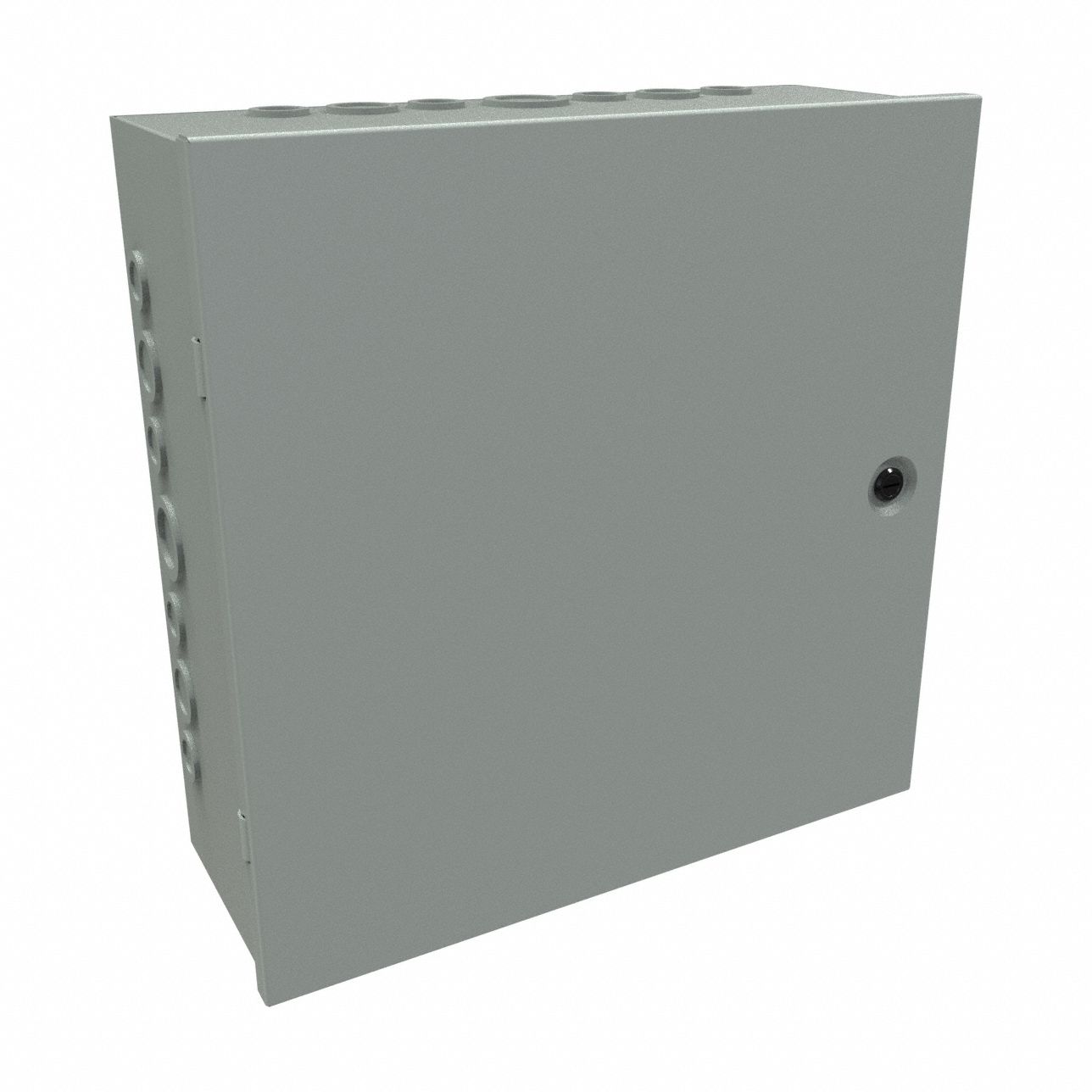 Junction Box: Steel, 16 in x 16 in x 6 in, NEMA 1, Solid Cover, Hinged, Included, Painted