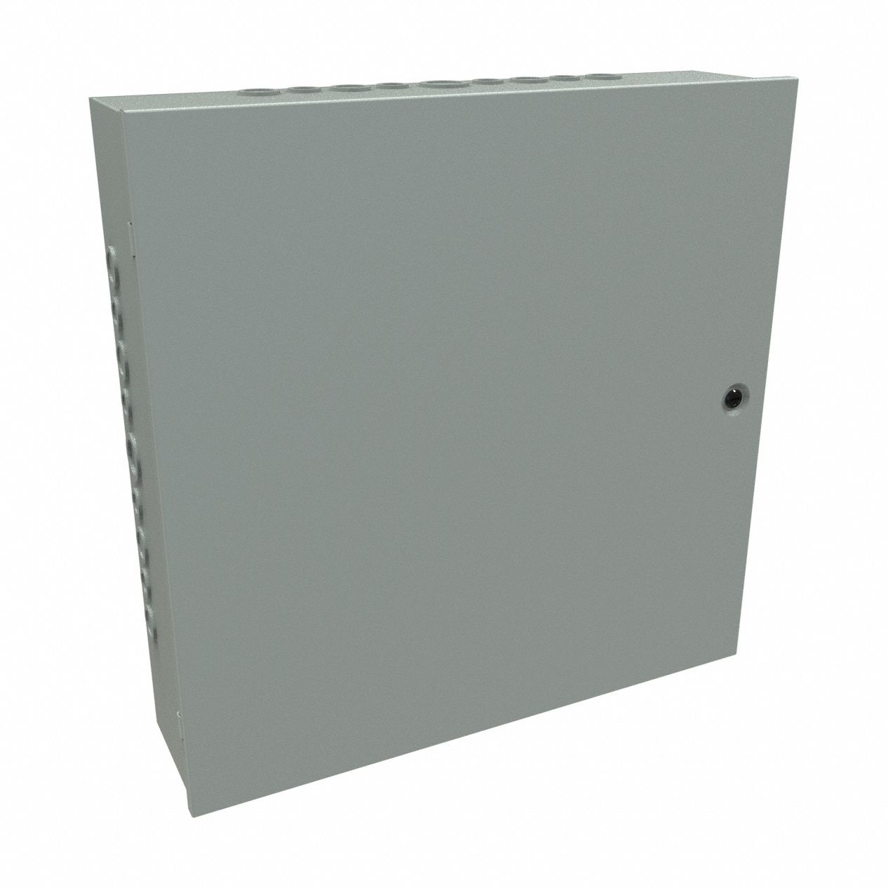 Junction Box: Steel, 24 in x 24 in x 6 in, NEMA 1, Solid Cover, Hinged, Included, Painted