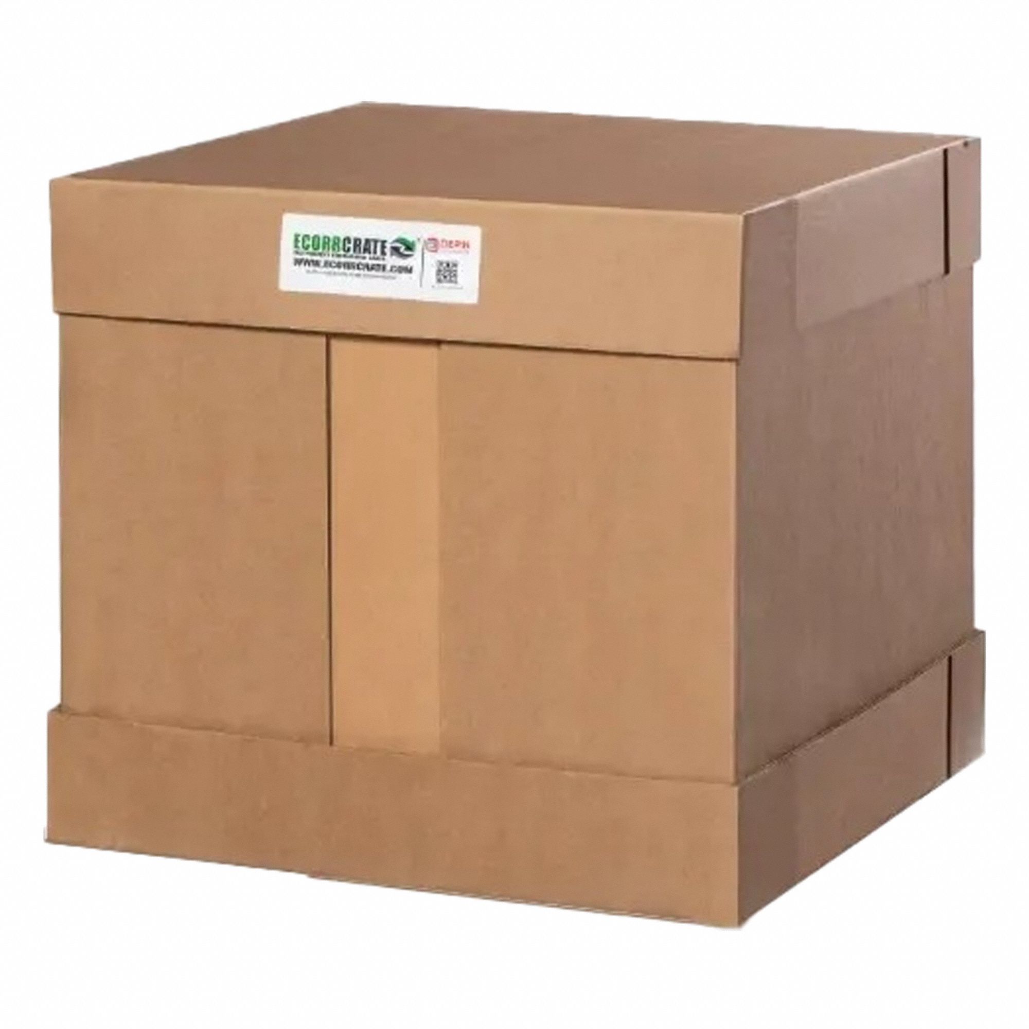 Shipping Crate: 24 in x 24 in x 24 in, 20 1/2 in x 23 in x 20 1/2 in, 1 in Wall Thick, 2-Way, 5 PK