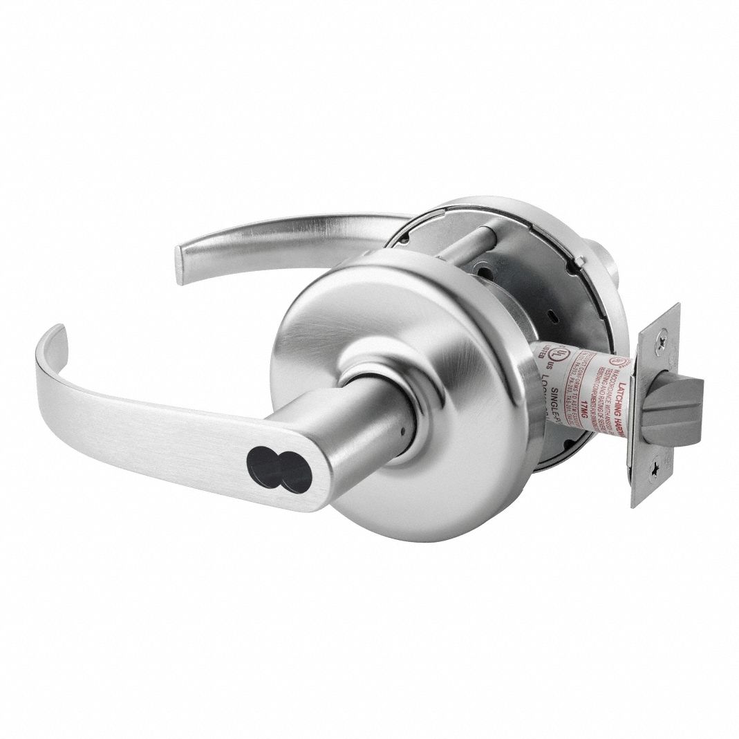 Door Lockset: Classroom Lever Locksets, Chrome, ADA Compliant, LFIC