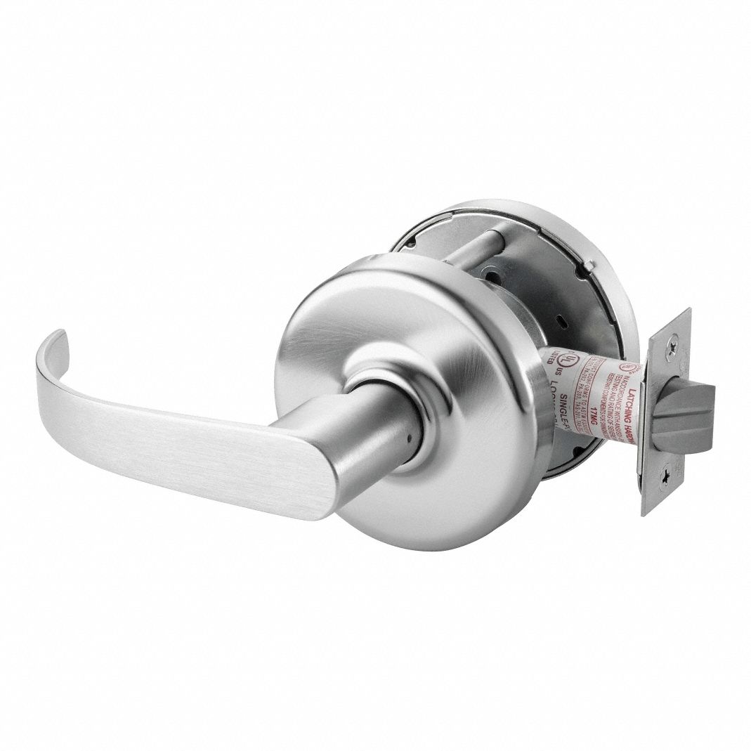 Door Lockset: Passage Lever Locksets, Chrome, ADA Compliant