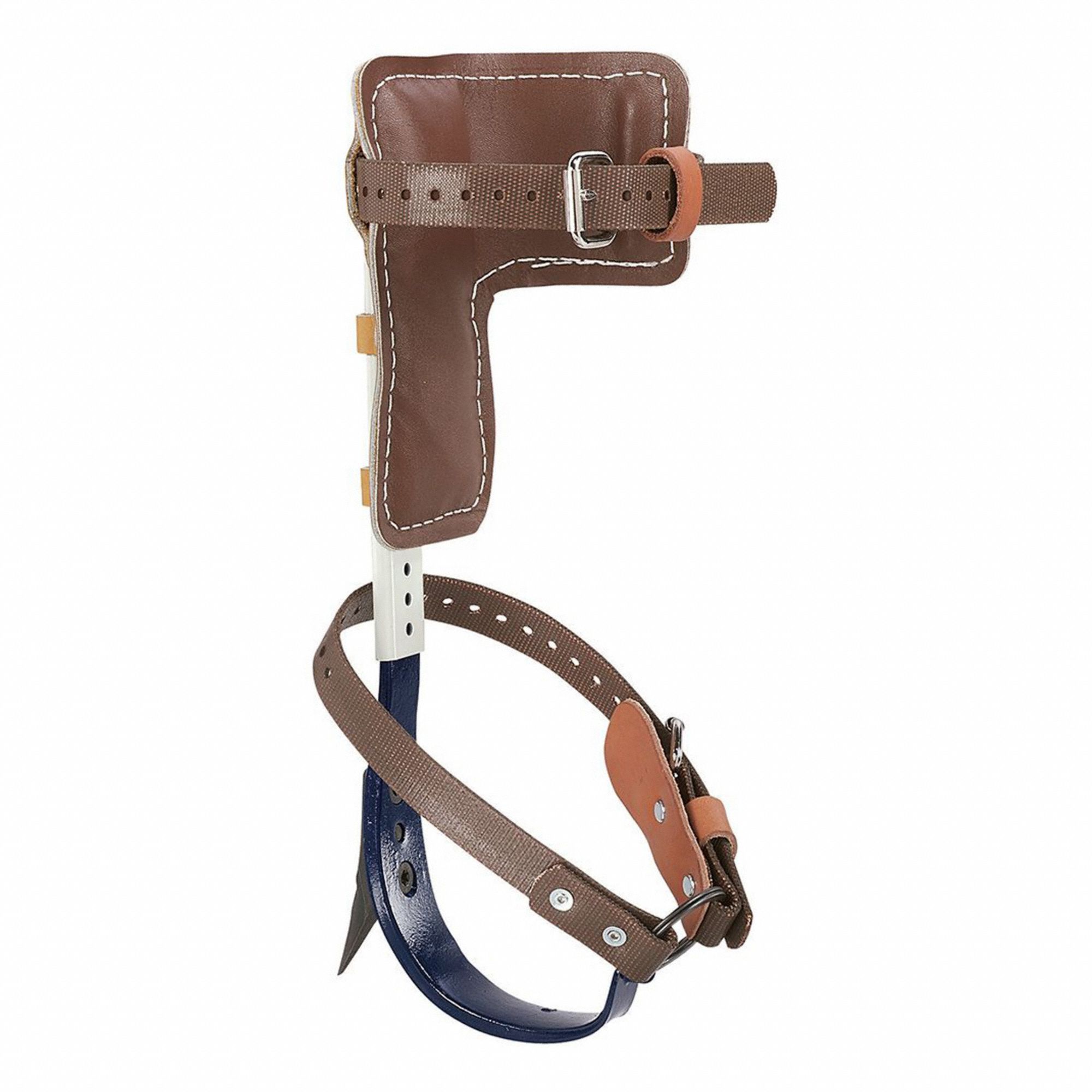 Pole Climbers: Nylon, Steel, 1 5/8 in Gaff Lg, Leather, 15 in Climber Lg Min, Std, 22°