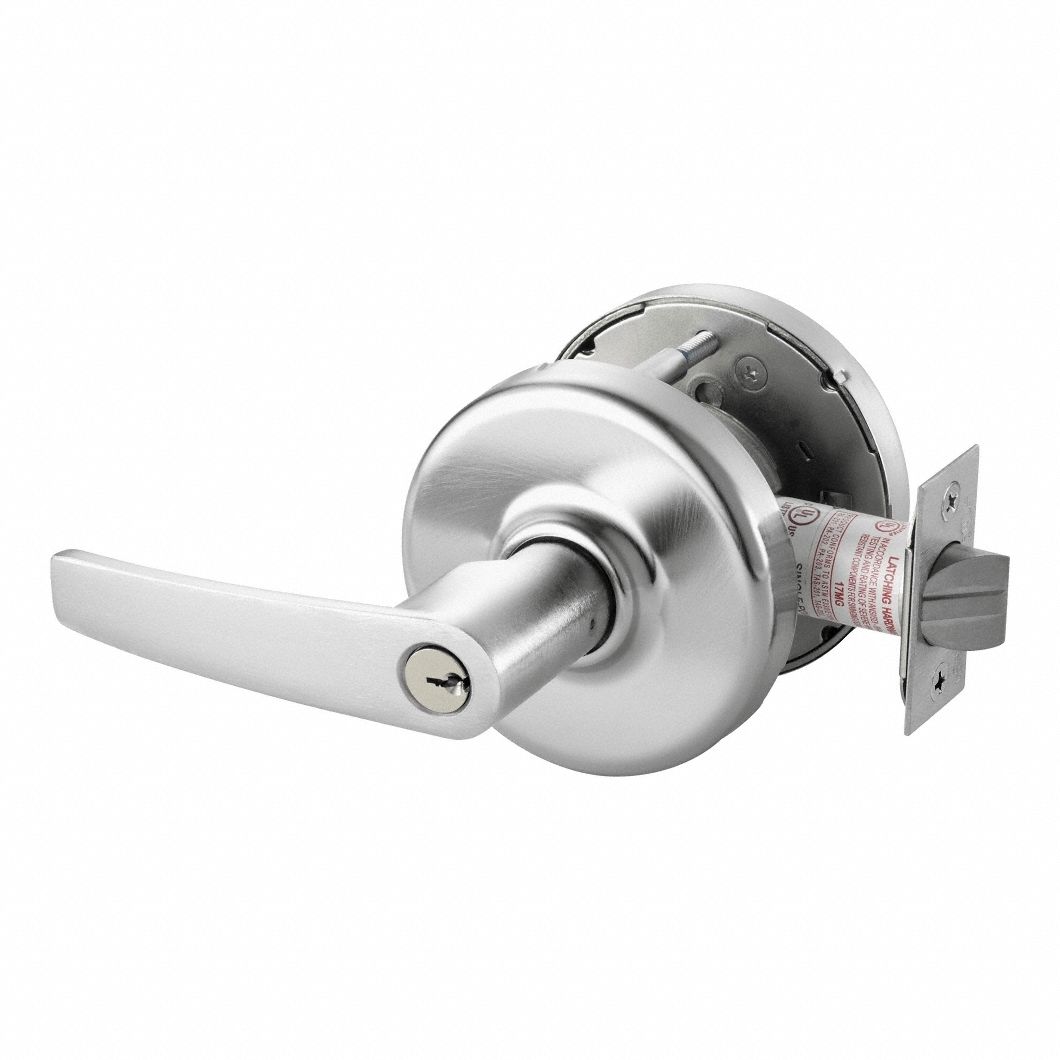 Door Lockset: Classroom Lever Locksets, Chrome, ADA Compliant