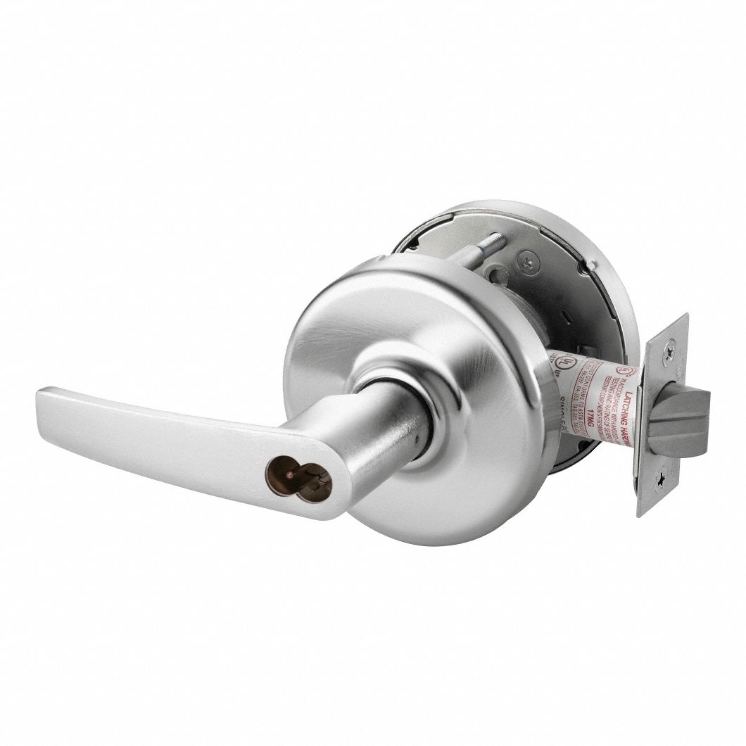 Door Lockset: Classroom Lever Locksets, Chrome, ADA Compliant, LFIC