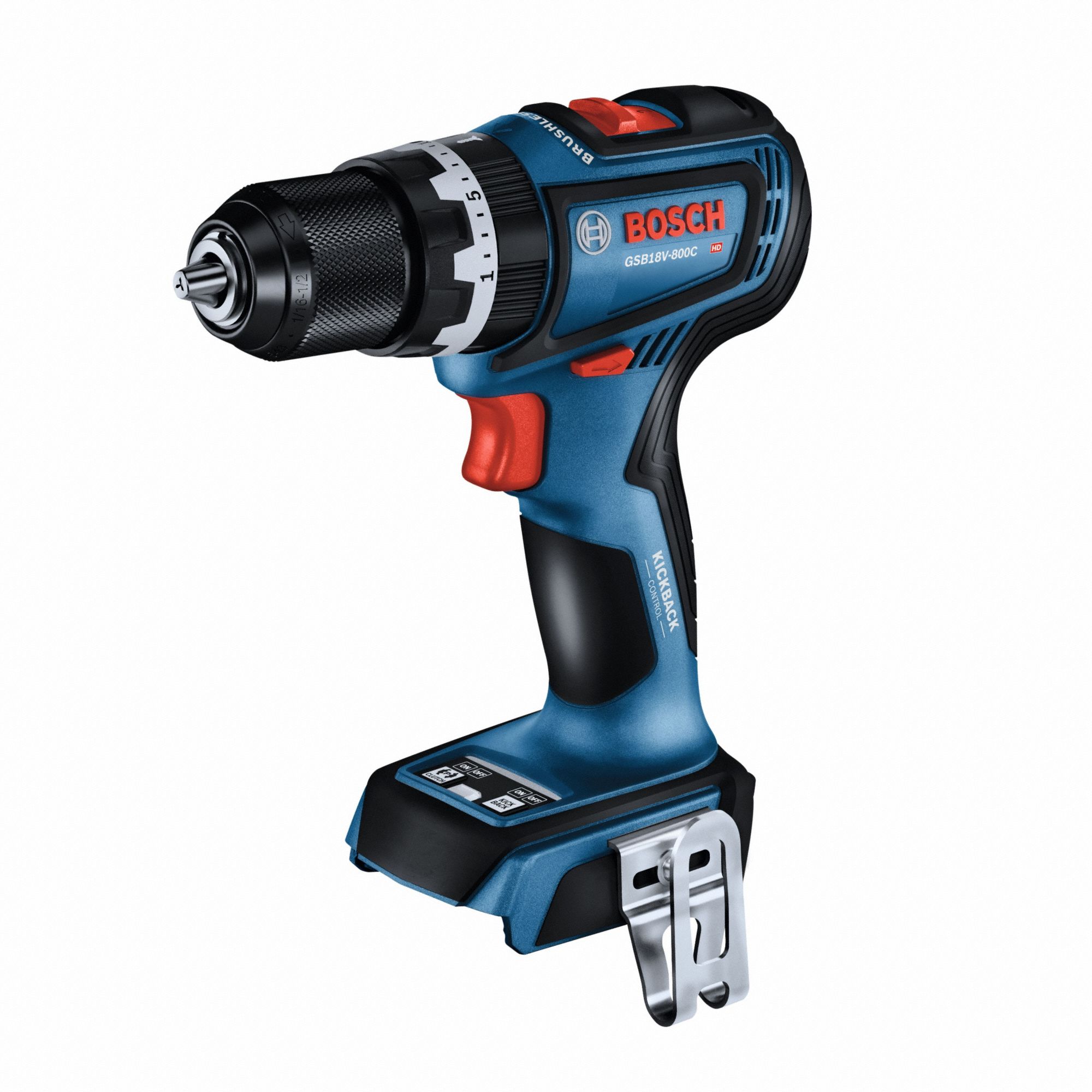 Hammer Drill/Driver: 18V DC, Gen Purpose, 1/2 in Chuck, 1/2 in Concrete Capacity, 2 Speeds