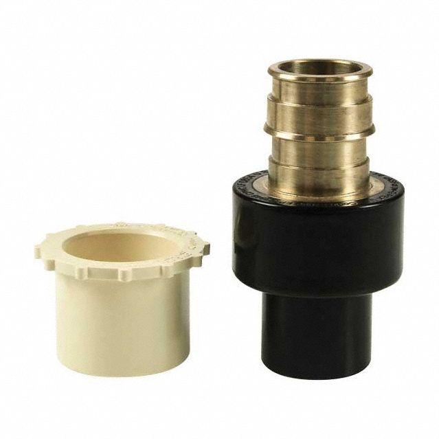 Barbed Fitting Adapter: 1 1/4 in ID x 1 1/4 in Pipe Size, Barbed, Brass, Expansion