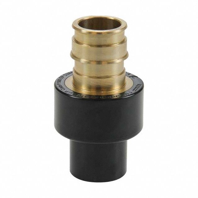 Barbed Fitting Adapter: 1 1/4 in ID x 1 1/4 in Pipe Size, Barbed, Brass, Expansion