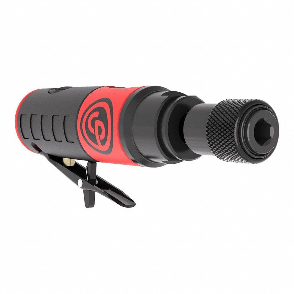 TIRE BUFFER, ROTARY, 1 3/4 IN MAX, QUICK CHANGE SLIP CHUCK, 0.67 HP, 4 CFM, INLINE, 90 PSI, 8 3/4 IN L