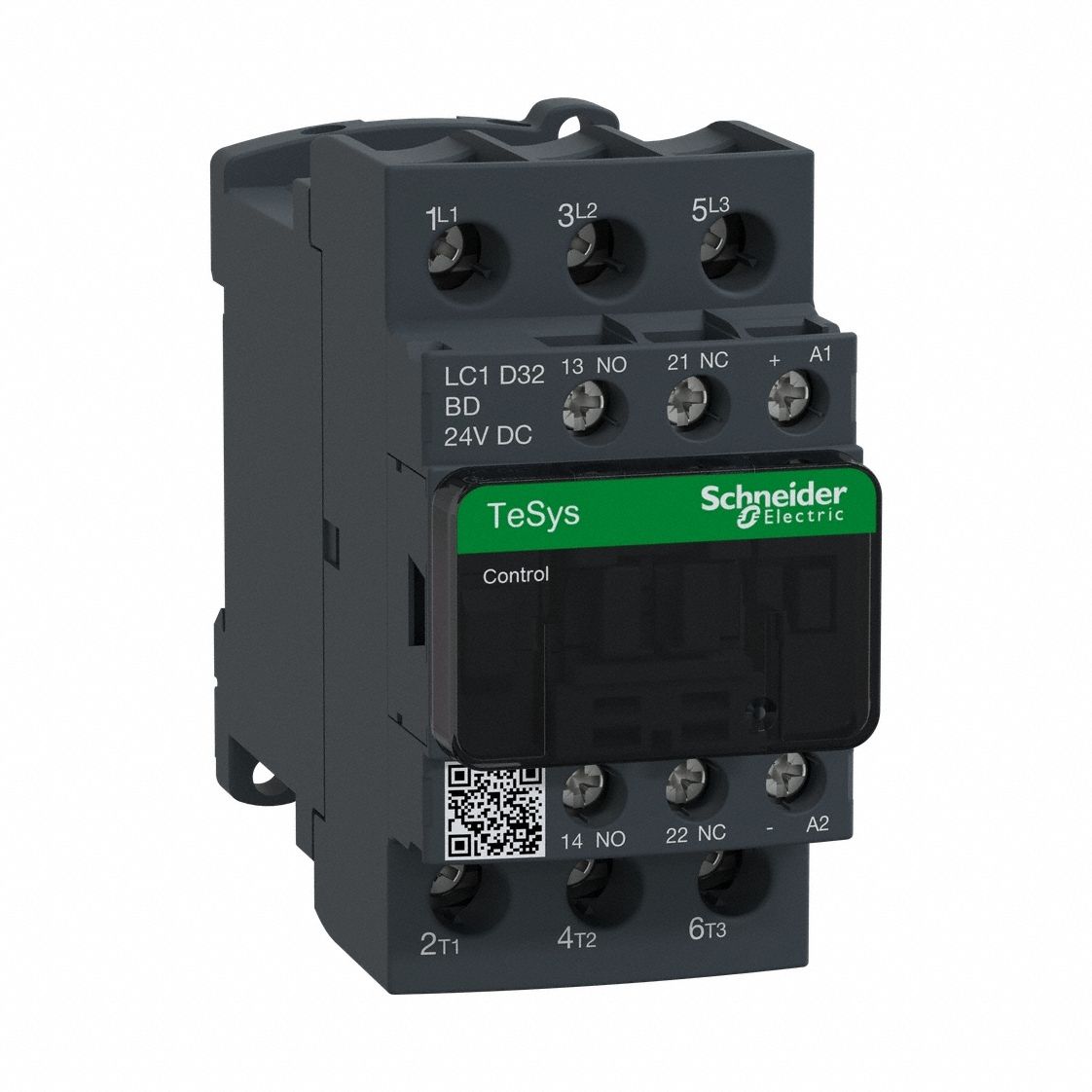 IEC Magnetic Contactor: Non-Reversing, 3 Poles, 3NO Contacts, 32 A, 24V DC Coil