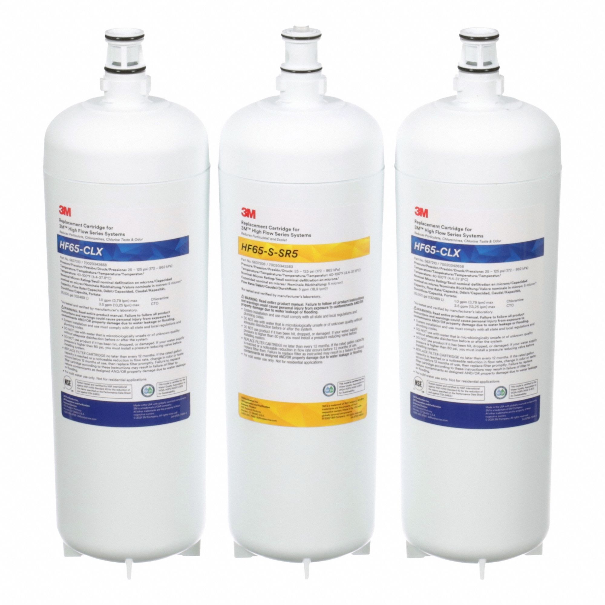 Quick-Connect Water Filter: 5 micron, 7 gpm, 70, 000 gal, 5 7/8 in Overall Ht