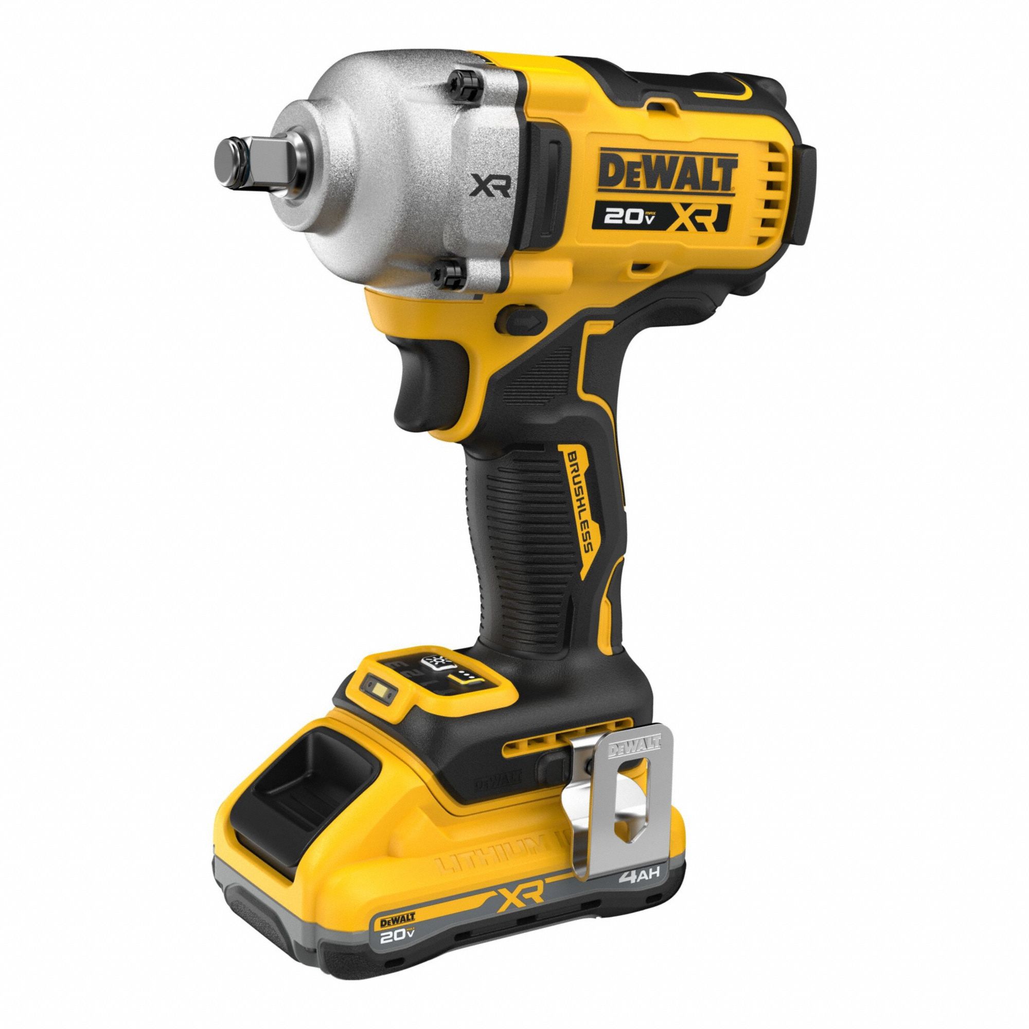 DEWALT Impact Wrench: 1/2 in Drive Size, 600 ft-lb Fastening Torque, 800 ft-lb Breakaway Torque (MPN DCF891QQ1). Key specifications — attr1170829: Brushless; attr1170832: Standard.