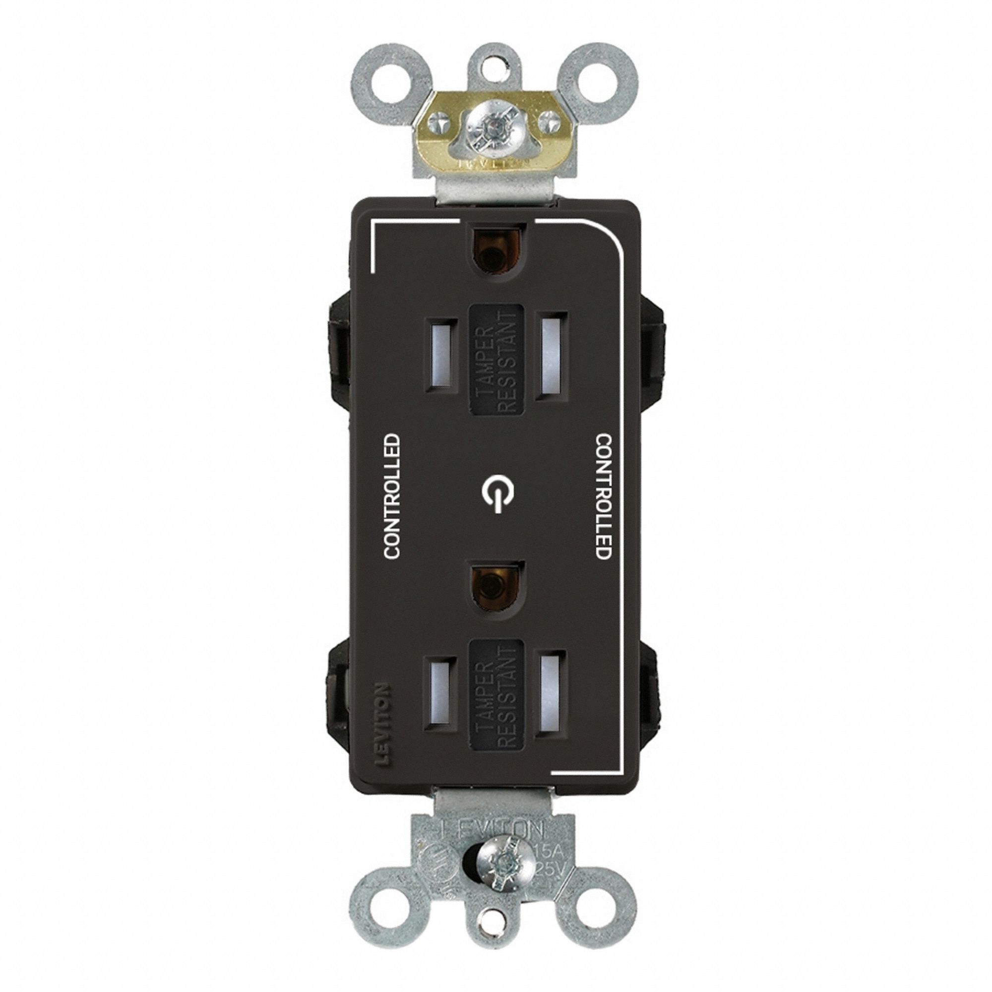 Lev-Lok DPl Rec 15A 125V TR 2MCtrl Blk