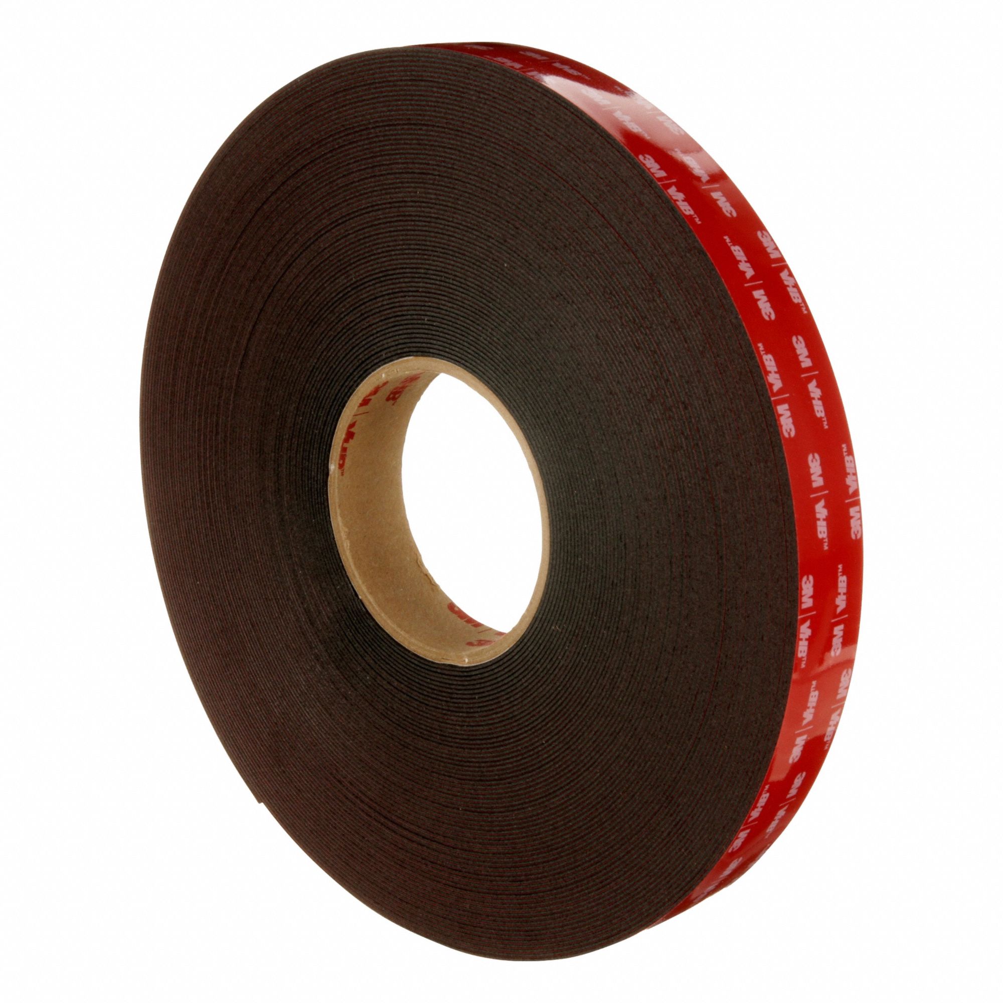 Foam Tape: Highly Conformable, 3/4 in Wd, 15 yd Lg, 45 mil Thick, Black, Acrylic, Closed
