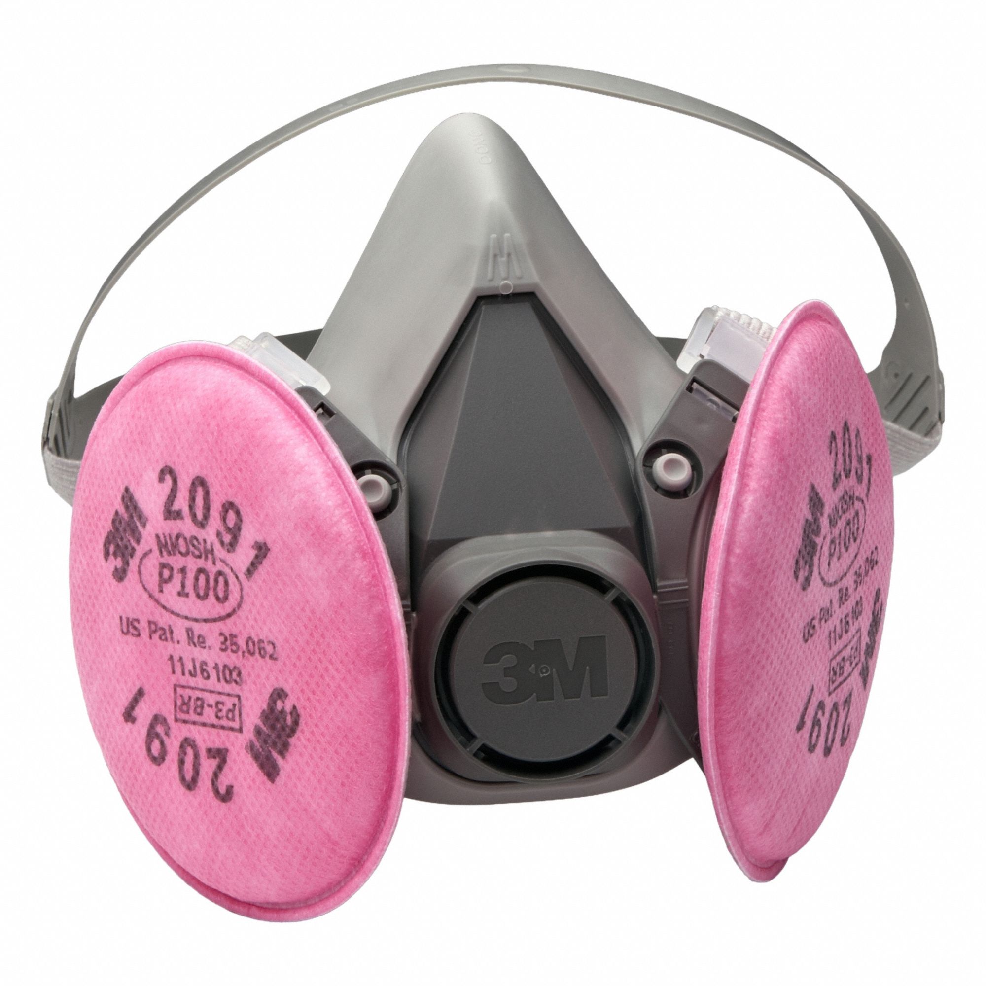 Half Mask Respirator Kit: 6000, 2 Cartridges Included, (2) P100 Filter, Thermoplastic Elastomer