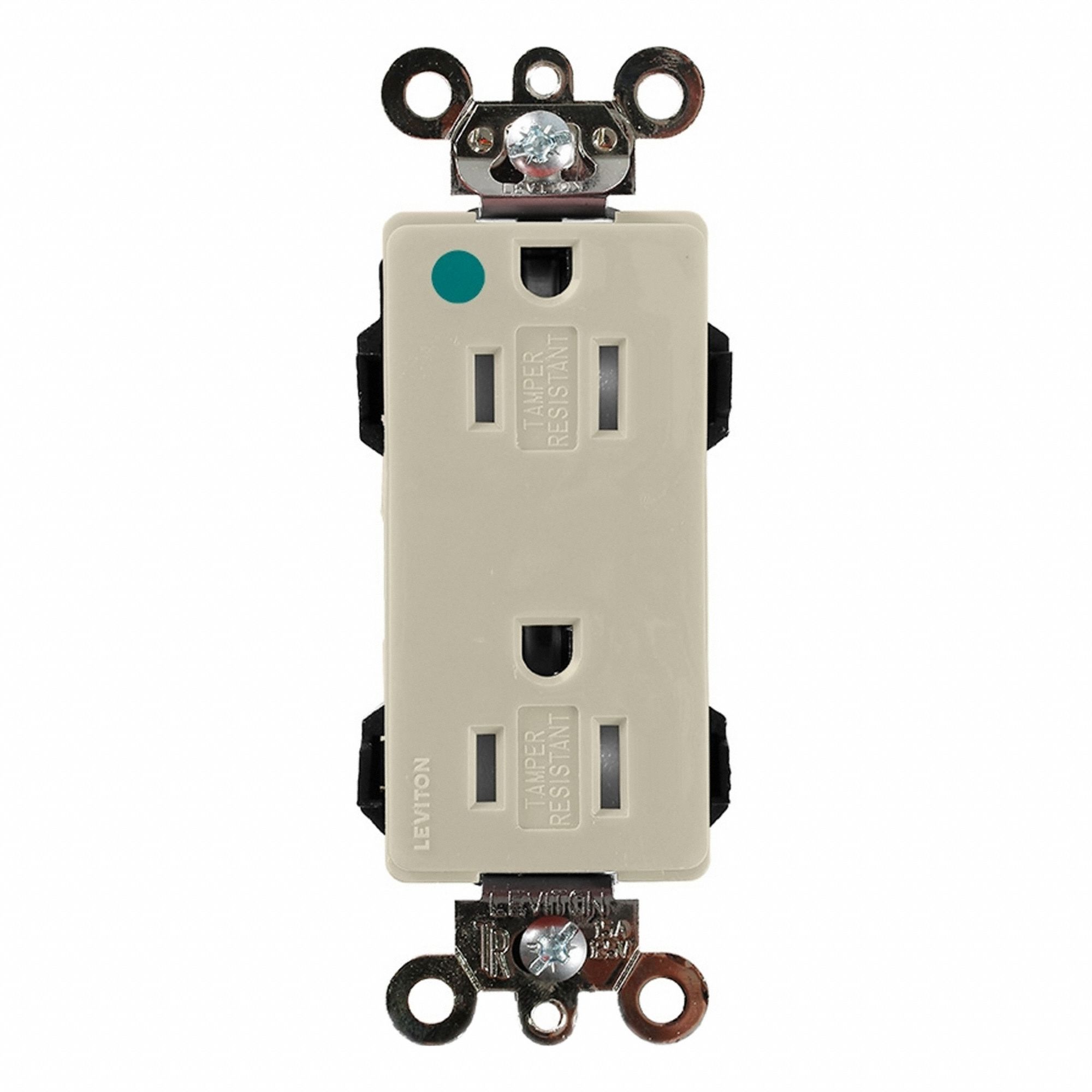 Lev-Lok Dup 15A 125V HG/TR Illum Ivr