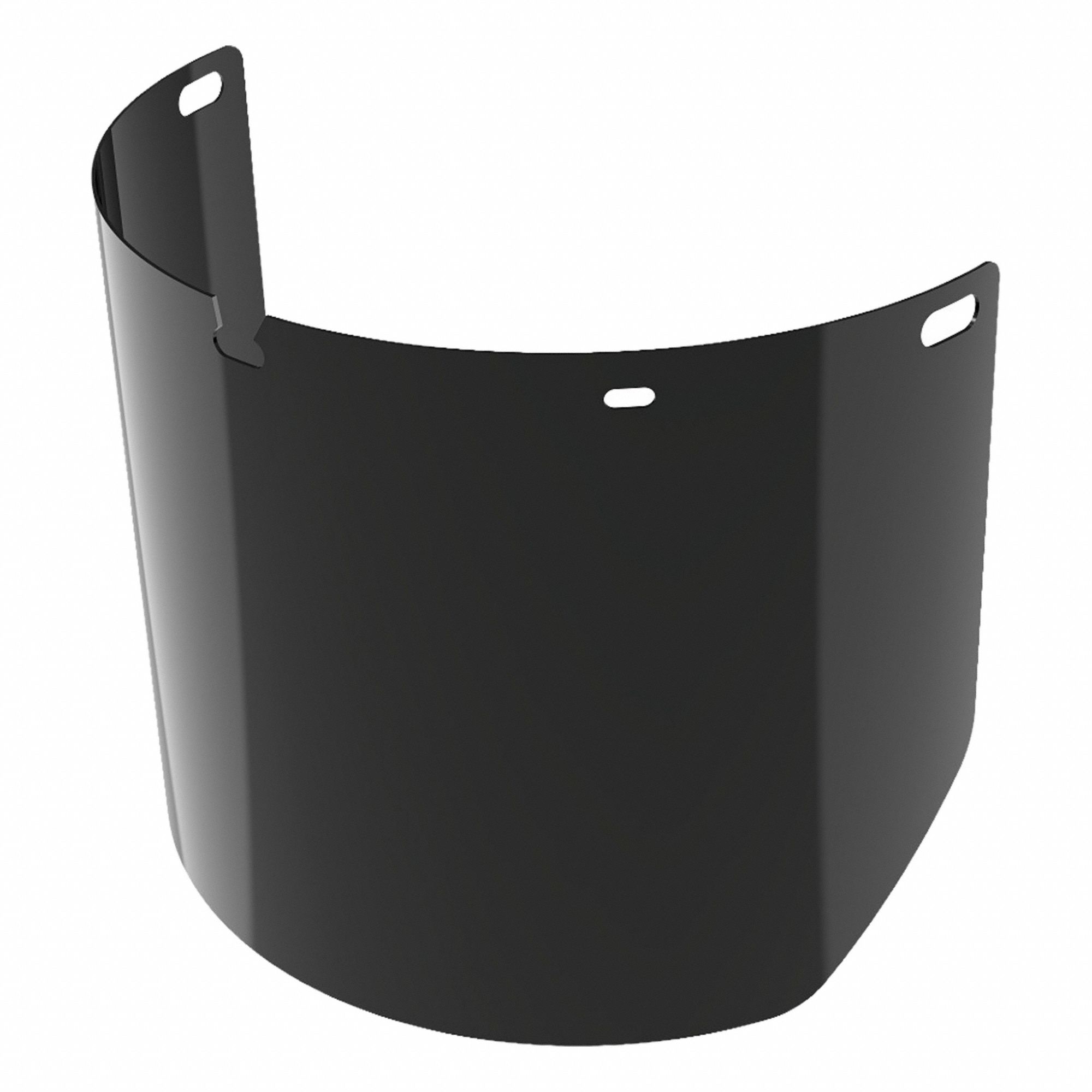 Uncoated Full Face Replace Lens: 10 in Overall Wd, 5 1/4 in Overall Ht, Black, Uncoated