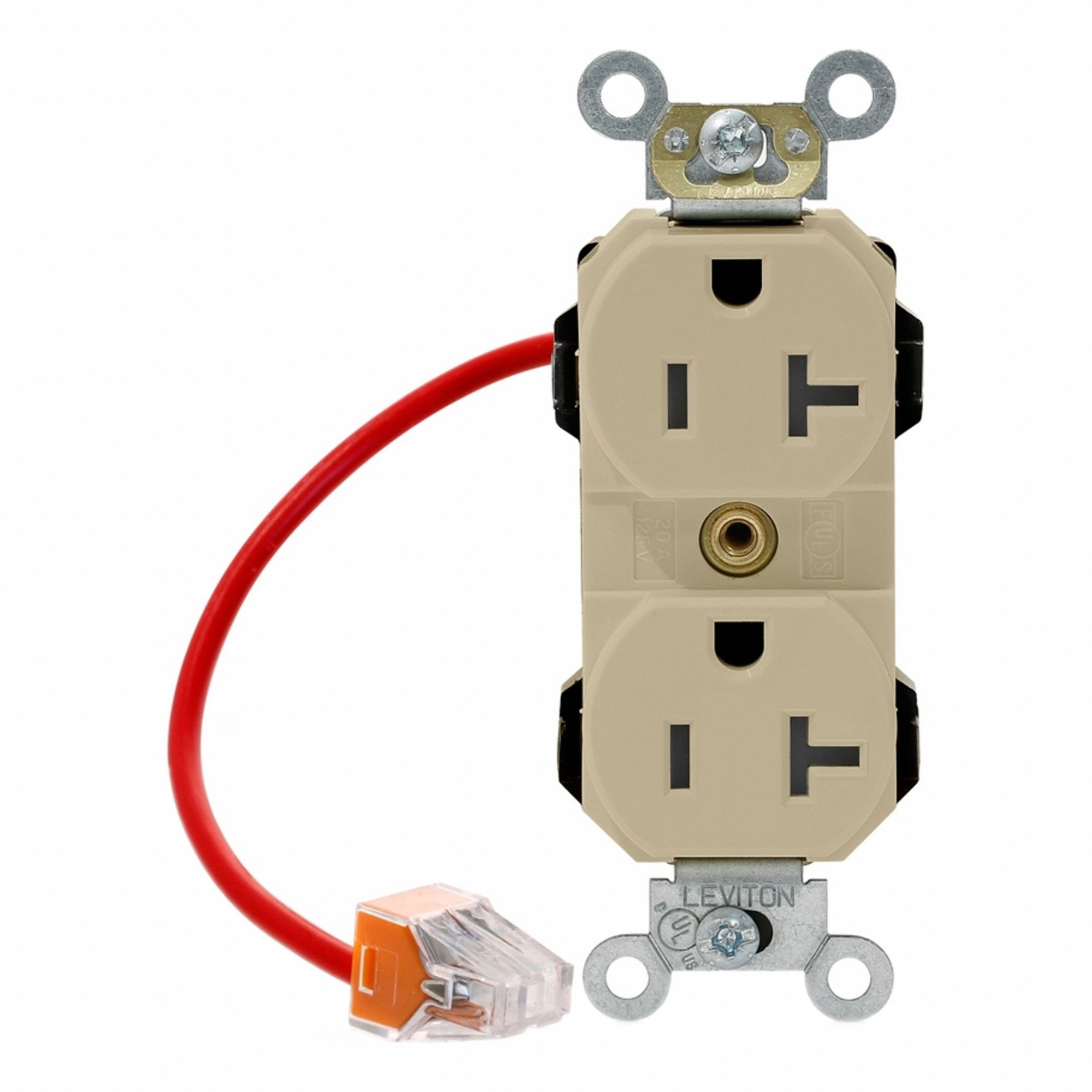 Lev-Lok Rec 20A 125V SC Ivr