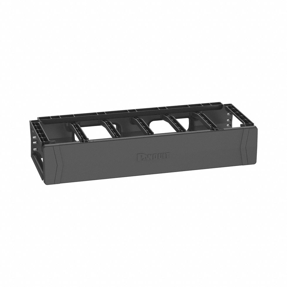Horizontal Single-Sided Manager: 2 Rack Units, Single-Sided Manager, 3 1/2 in Overall Ht