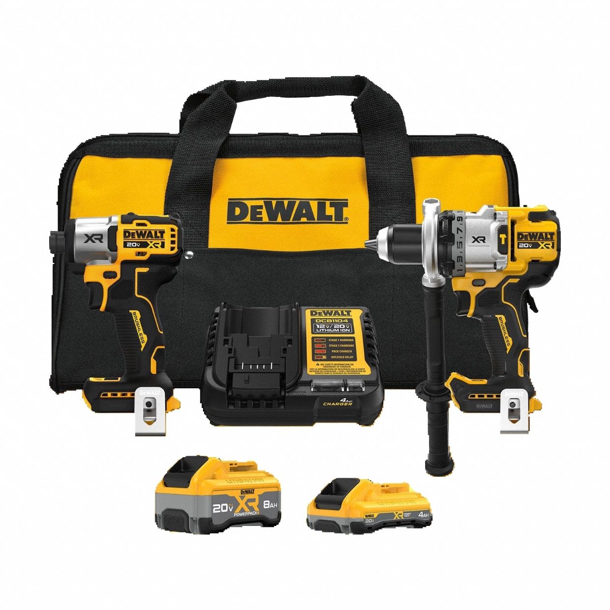 DEWALT, 2 Tools, Hammer Drill/Impact Driver, Combo Kits - 411NJ1 ...