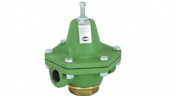 Pressure Regulator: FNPT x FNPTF, 1 1/2 in x 1 1/2 in, Iron, 10 psi to 30 psi, 33°F to 400°F