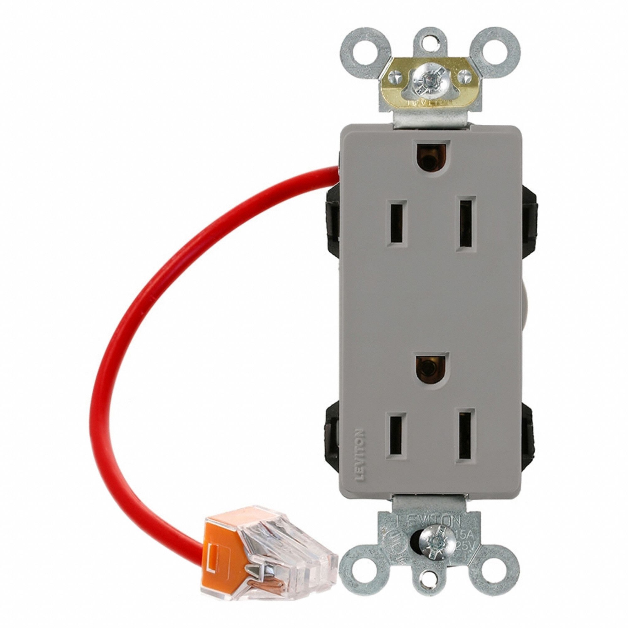 Lev-Lok DPl Dup 15A 125V Self-Gr Red
