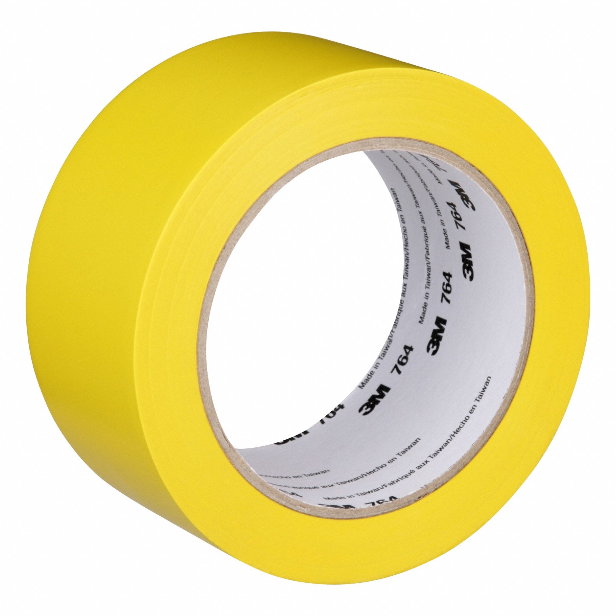Floor Marking Tape: Gen Purpose, Solid, Yellow, 2 in x 108 ft, 5 mil Tape Thick, 3M™