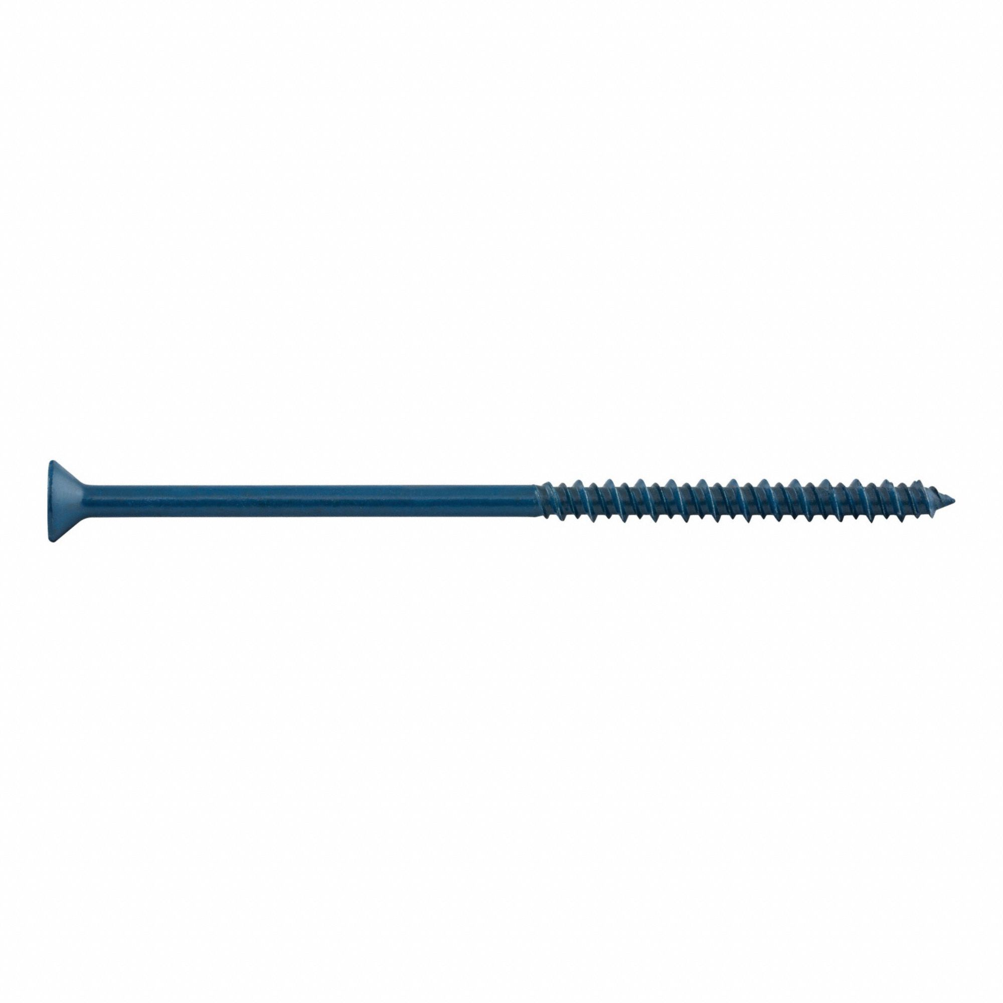 Concrete Anchor Screw: 4 in Overall Lg, 3/16 in Dia, Steel, Zinc-Plated, Torx, Flat, 500 PK
