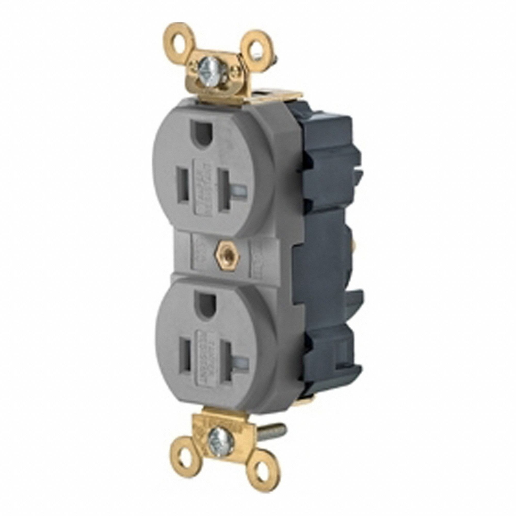 Lev-Lok Rec 20A 125V TR Gry