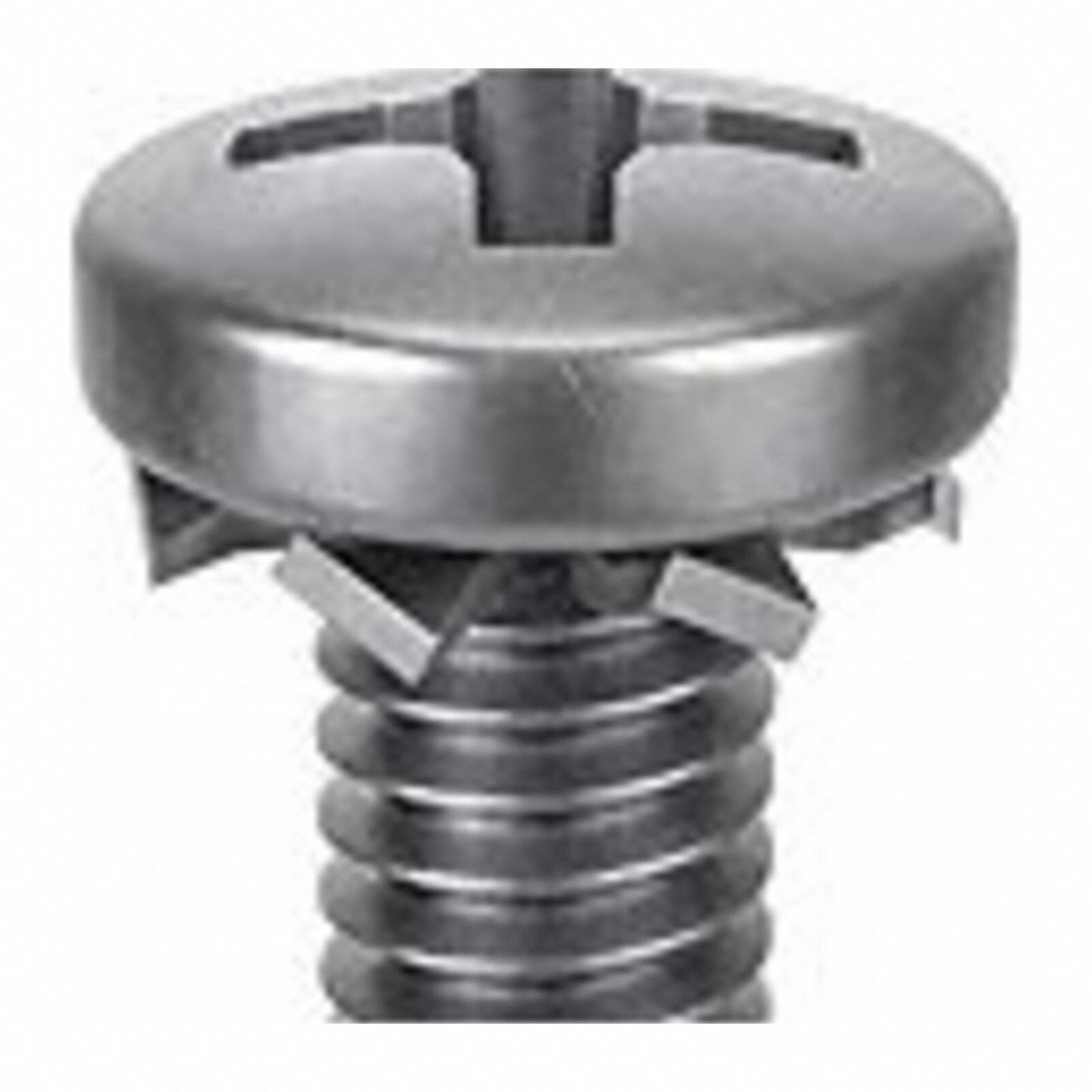 SEMS Screw: External Tooth, M4x0.70 Thread Size, 25 mm Lg, Stainless Steel, Passivated, Pan, 5 PK