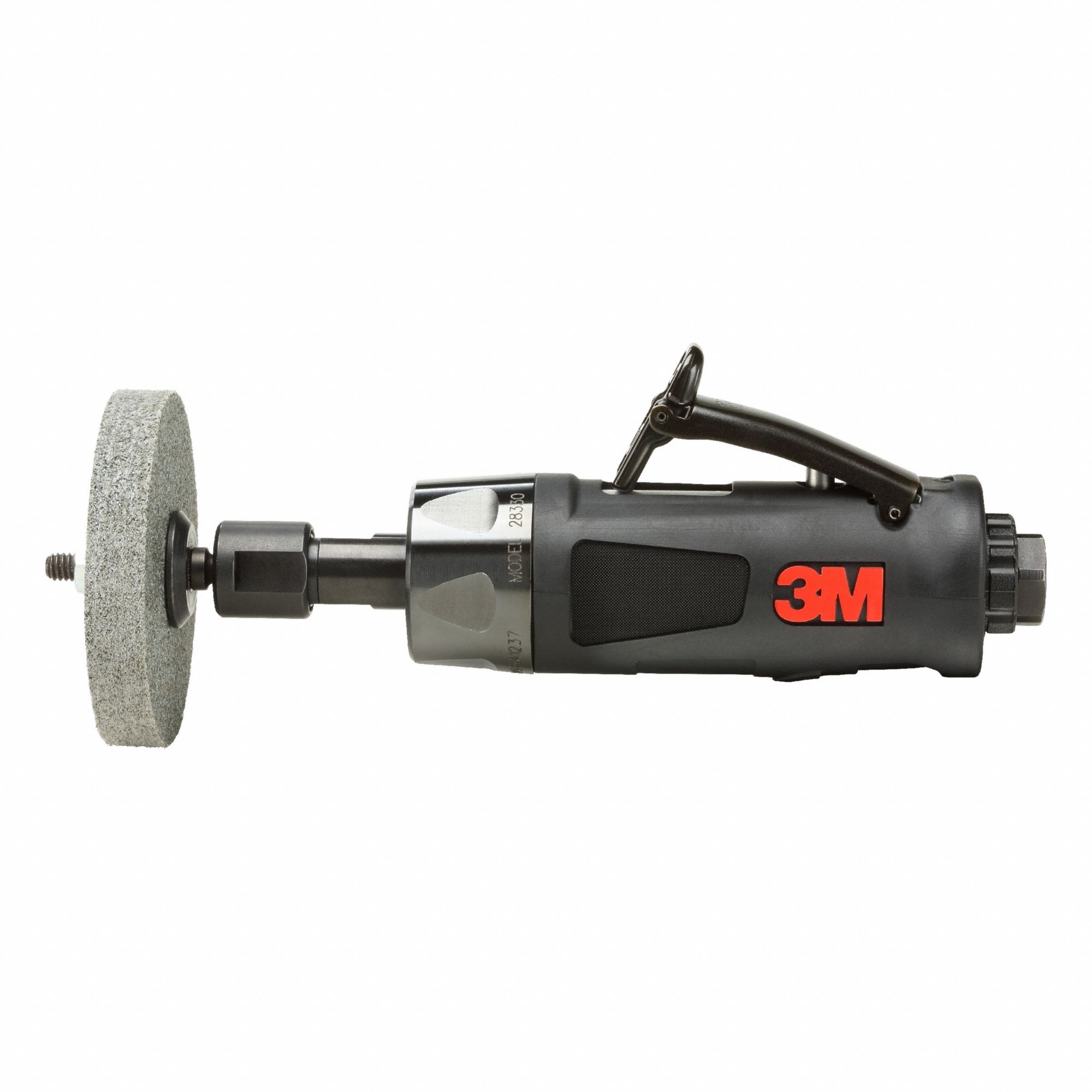 3M Die Grinder: Straight Tool, 0.5 hp Horsepower, 18,000 RPM Max. Speed, 1/4 in Collet Size (MPN 28330). Key specifications — attr1320532: Straight; attr1320525: Tool Only; attr1320526: 3M.