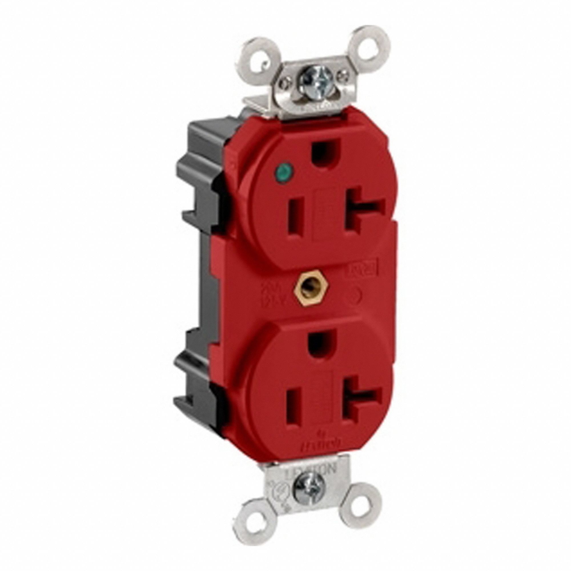 Lev-Lok Dup 20A 125V HG/PI Red