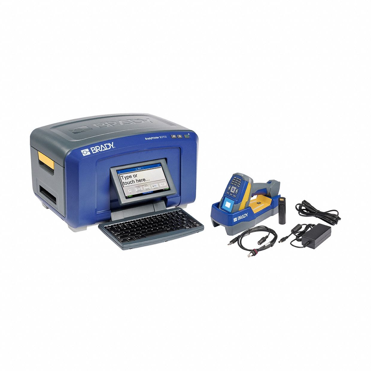BRADY, Cordless Barcode Label Scanner, 2D Scanner, Printer - 897PK7 ...