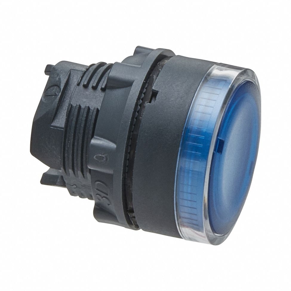 Flush Push Button: Blue, 22 mm Mounting Size, Non-Metallic, Momentary