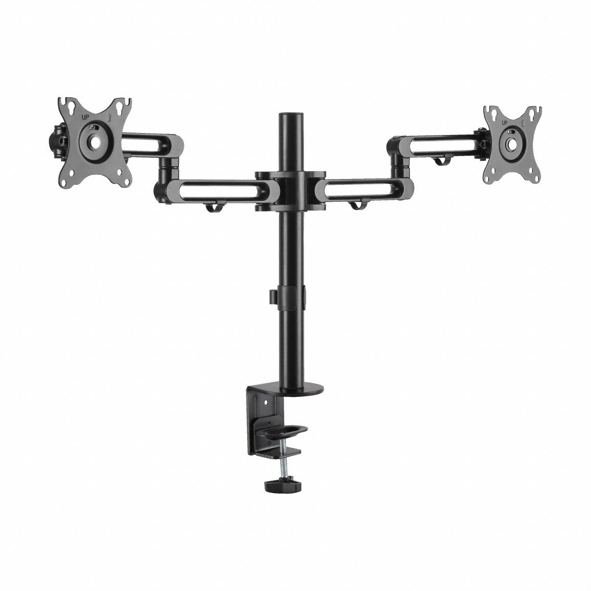Display Mount: Black, Steel, Clamp Mount, 18 lb Wt Capacity
