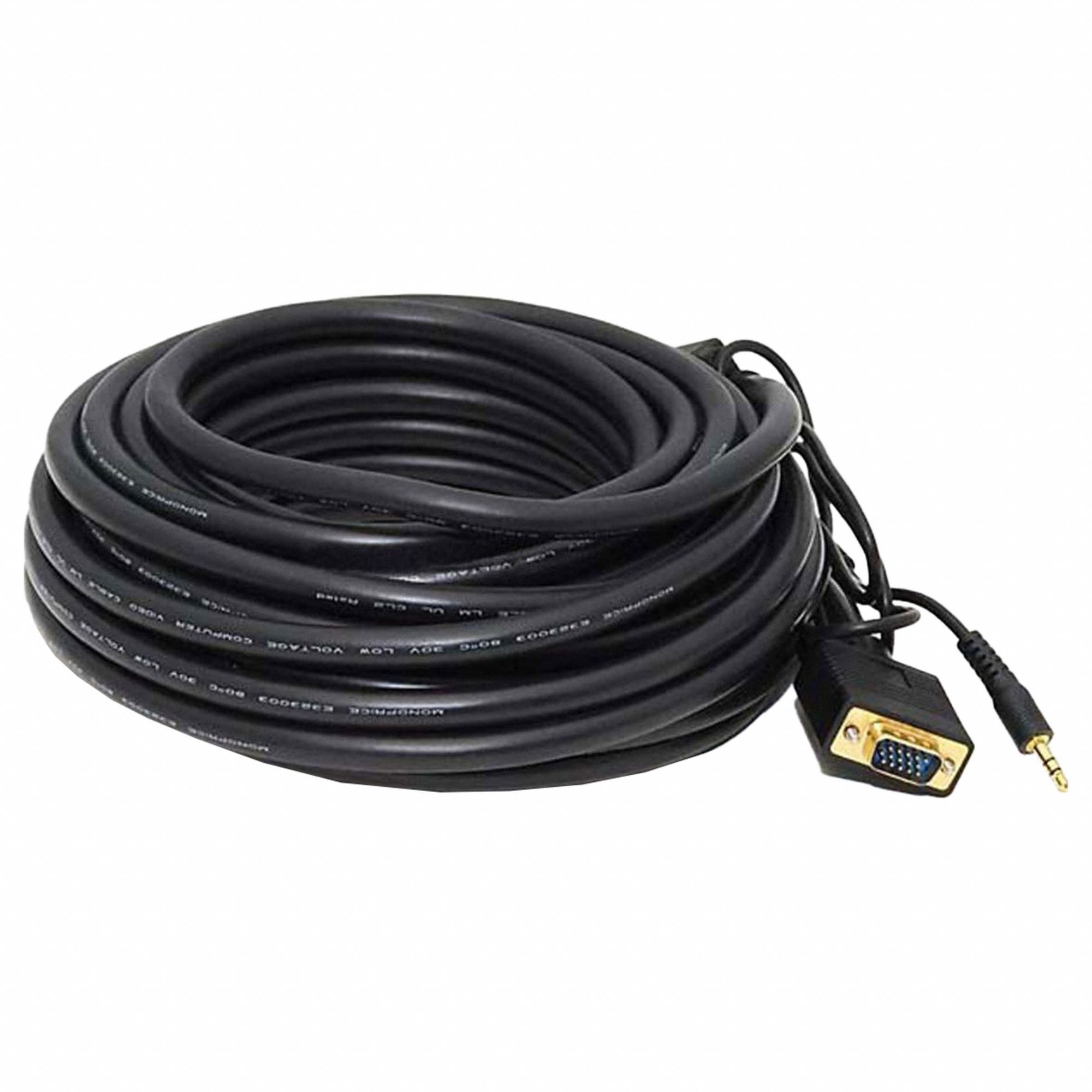Computer Video Cable: 35 ft Cable Lg, Shielded, Black