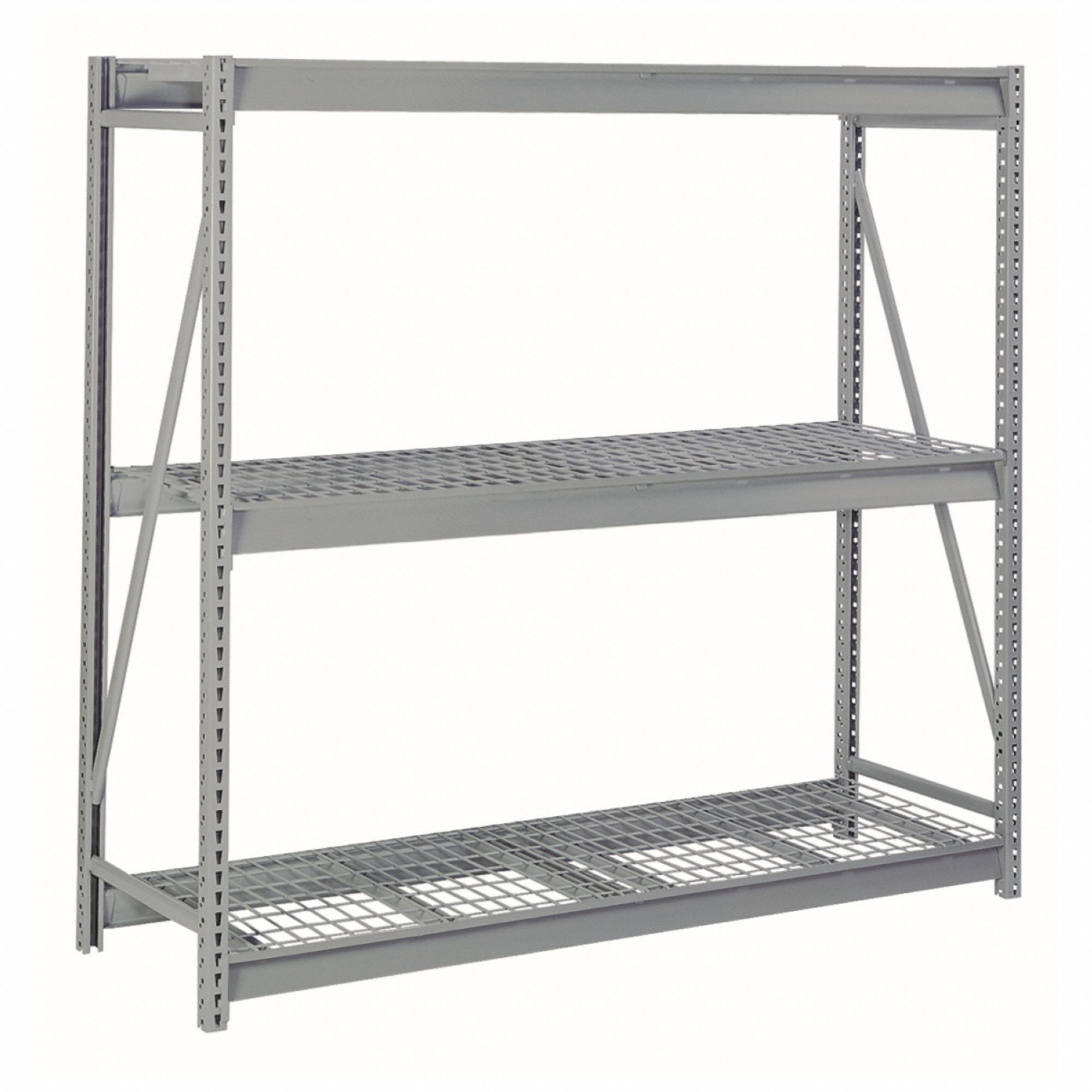 BULK STORAGE RACK, STARTER, MEDIUM-DUTY, 96 IN X 36 IN X 72 IN, STEEL WIRE, 3 SHELVES