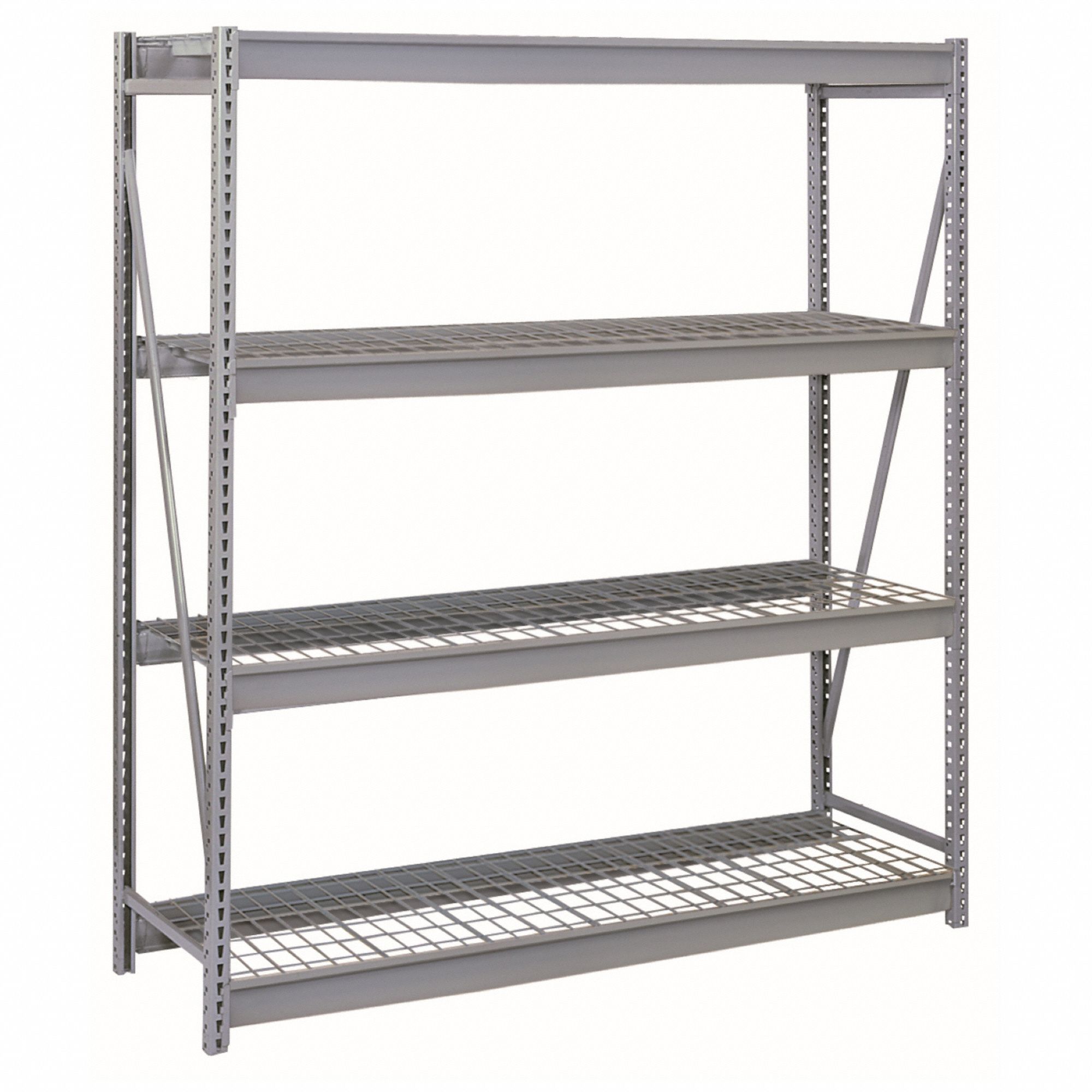 BULK STORAGE RACK, STARTER, MEDIUM-DUTY, 60 IN X 24 IN X 96 IN, STEEL WIRE, 4 SHELVES