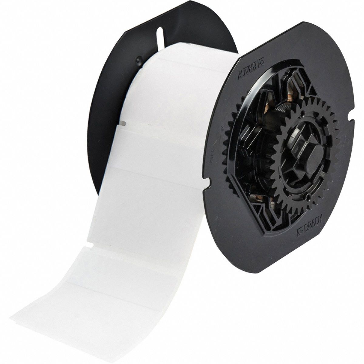 Wraparound Label: 2 1/4 in x 2 1/2 in, Vinyl, White (Matte), For 20 AWG to 10 AWG Wire Gauge