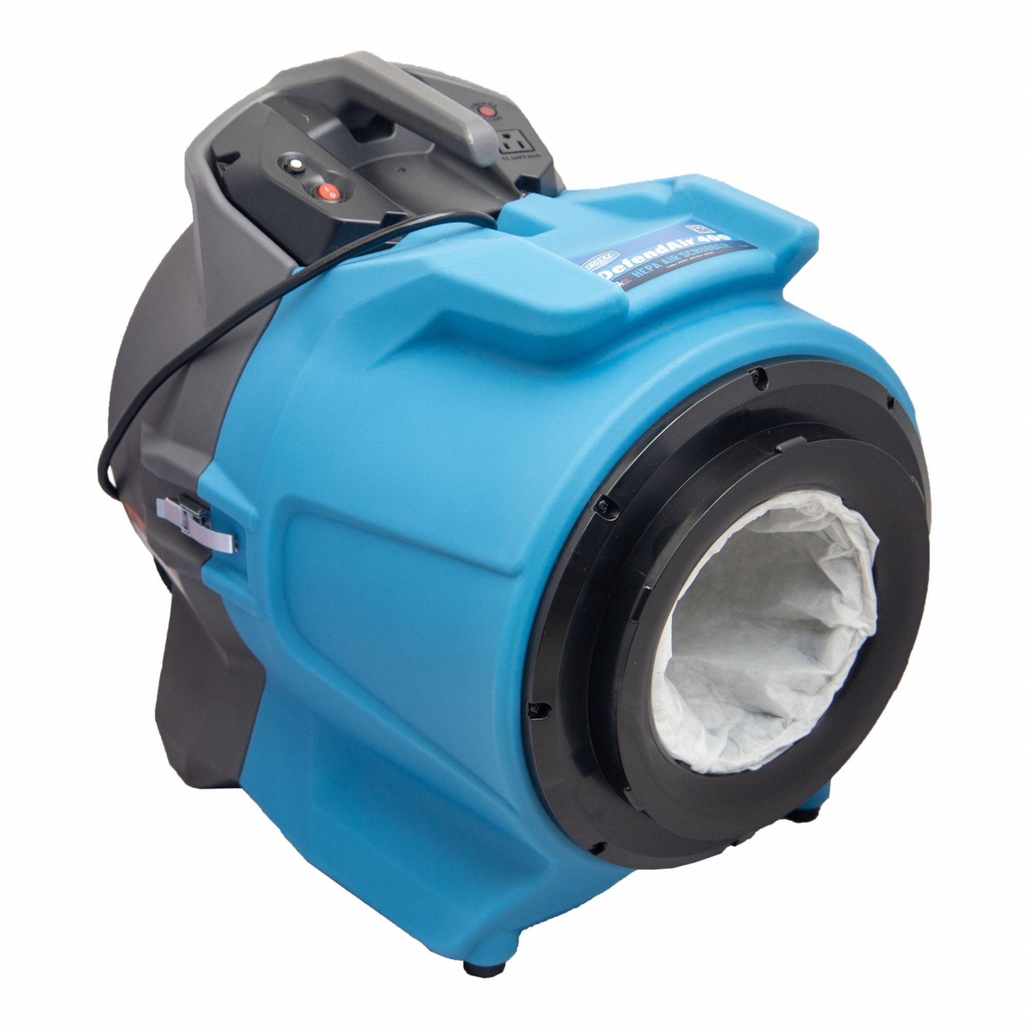 Air Scrubber: Polyethylene, Particulate Filtration, 500 sq ft Max Coverage Area, 400 cfm Airflow