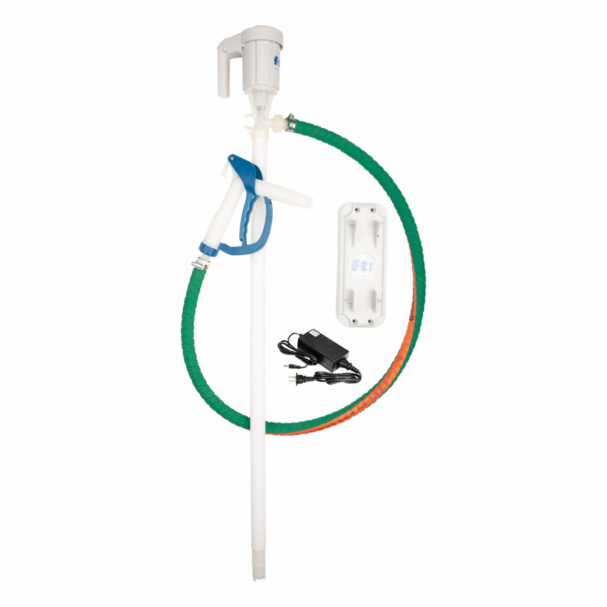 Battery Drum Pump Kit: Pumps with Discharge Hose & Nozzle, 12V Battery Size