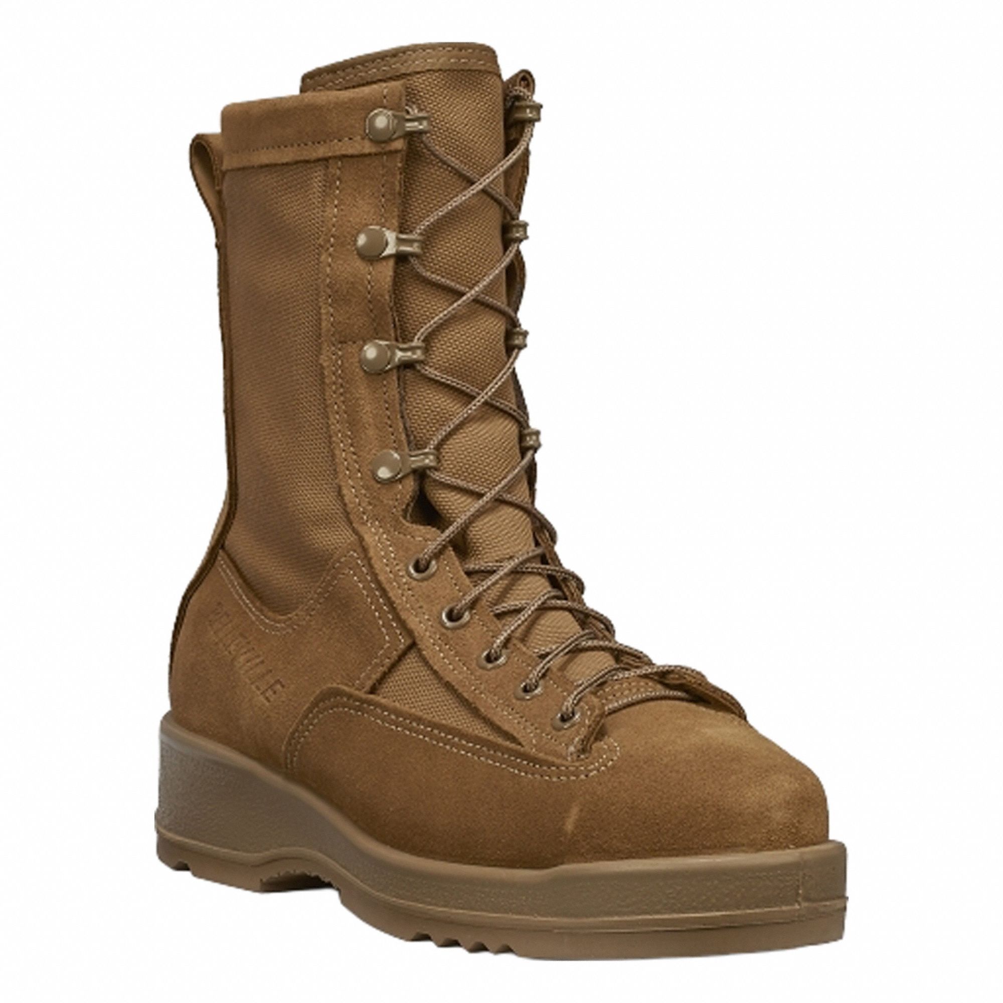 Military/Tactical Boot: Men's, 11, W, 8 in Ht, Coyote Brown, 330 COY ST, Front Lace, 1 PR