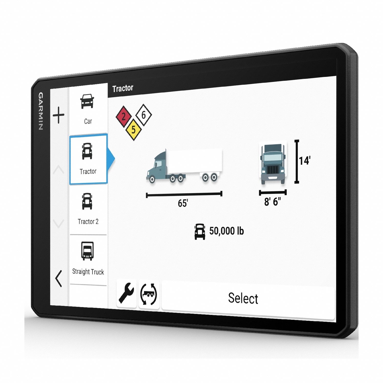 GPS Navigation Unit: Magnetic Mount, TFT, 5 19/64 in Display Ht, 8 1/2 in Display Wd