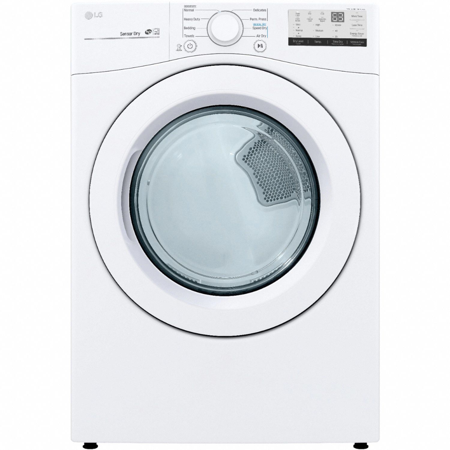 Dryer: Electric, White, 7.4 cu ft Capacity, Stackable, Energy Star Certified