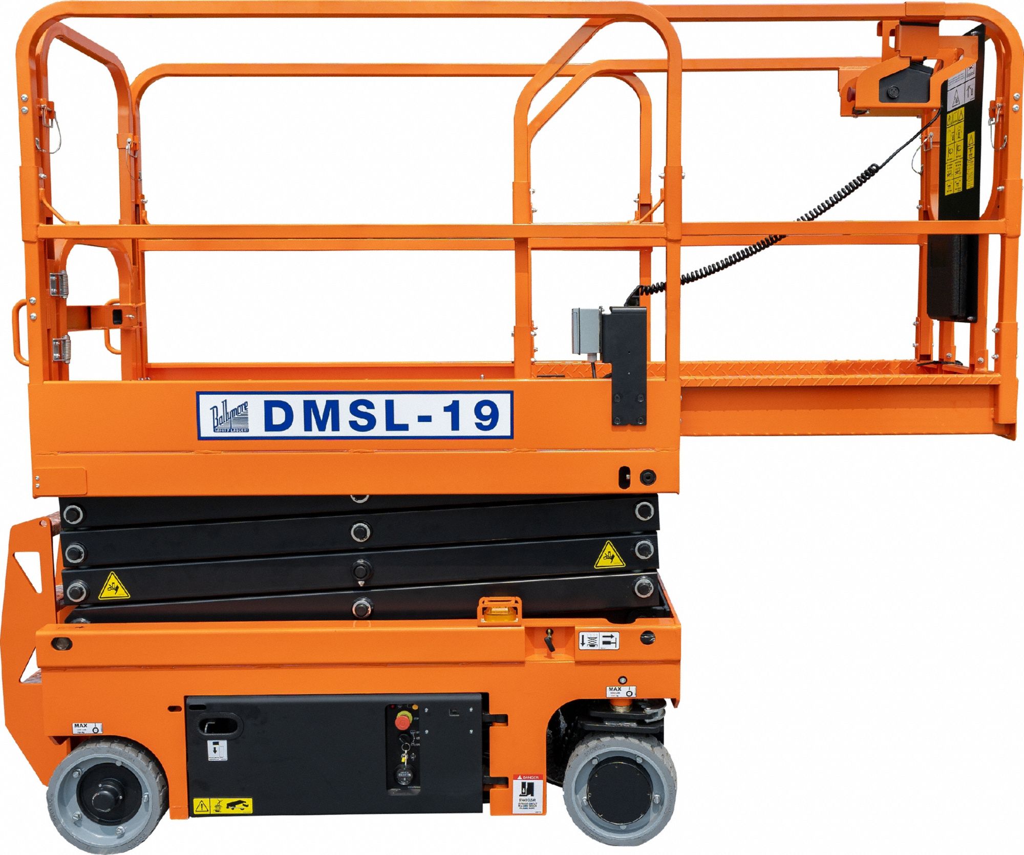 Mobile Personnel Lift: Battery, Drivable, 19 ft Elevated Platform Ht, 66 in x 29 in