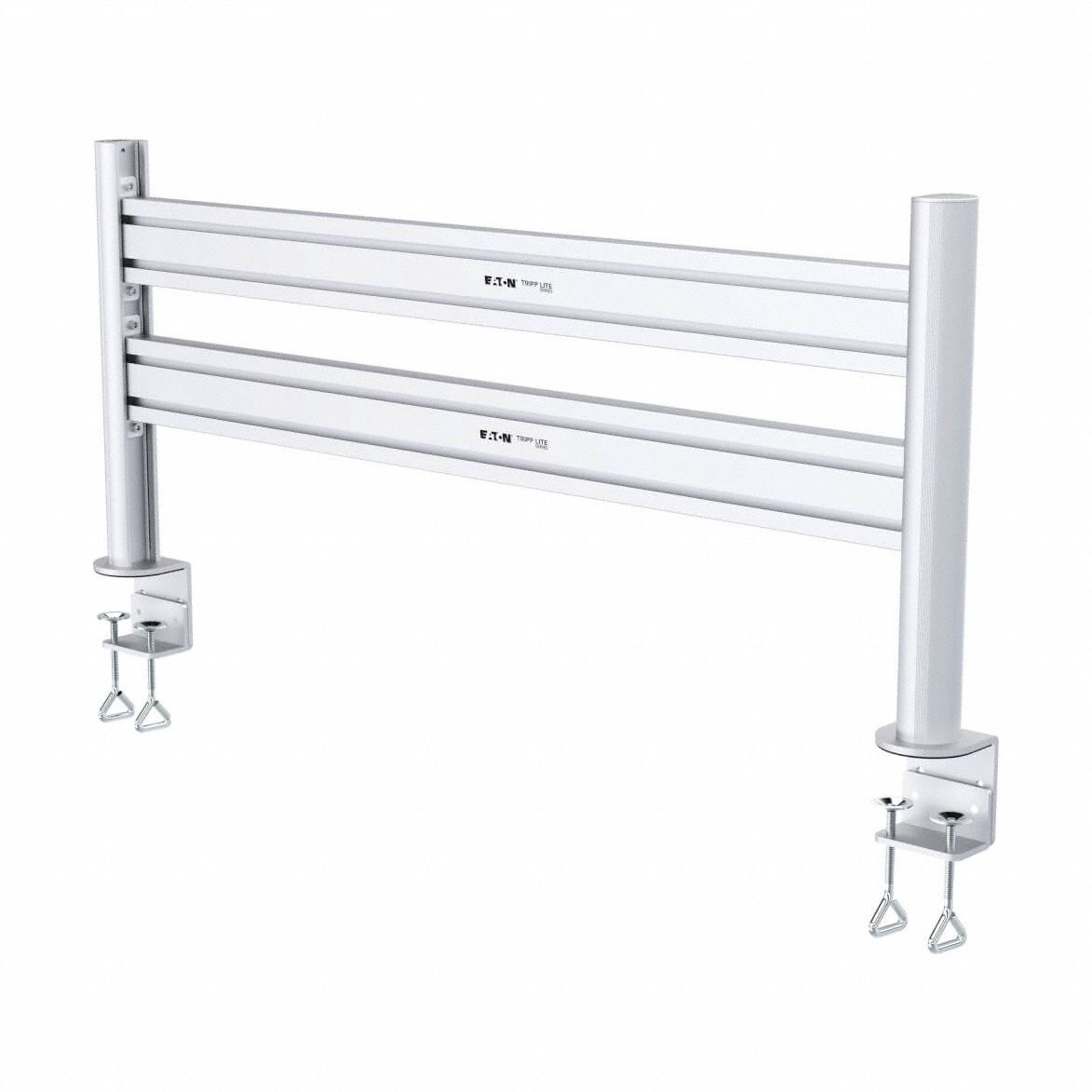 Display Mount: Silver, Aluminum, Slat Wall System Mount, 33 lb Wt Capacity
